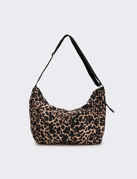 Borsa donna mezzaluna leopardata grande - Leopardato