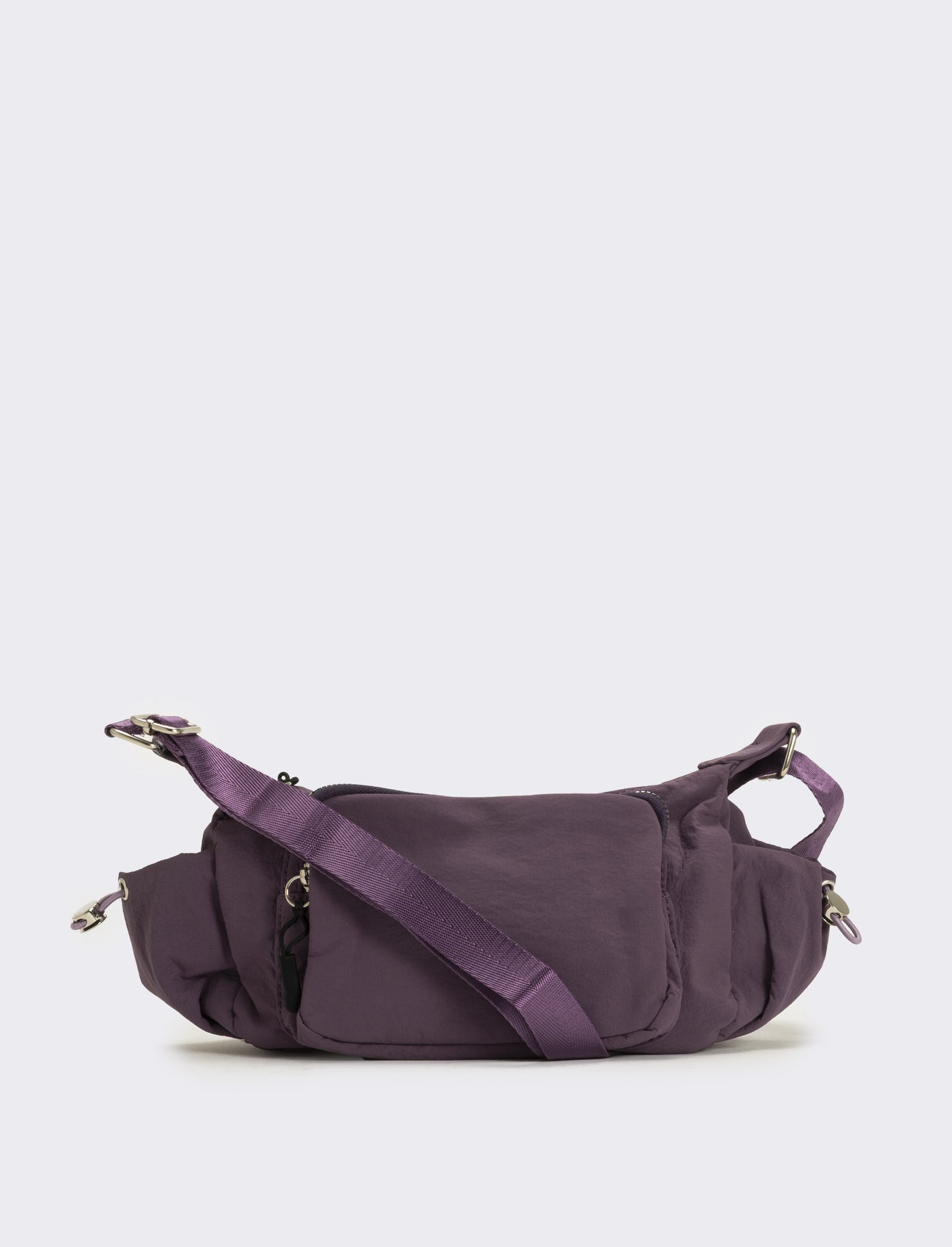 Tracolla donna in nylon con tasche - Viola