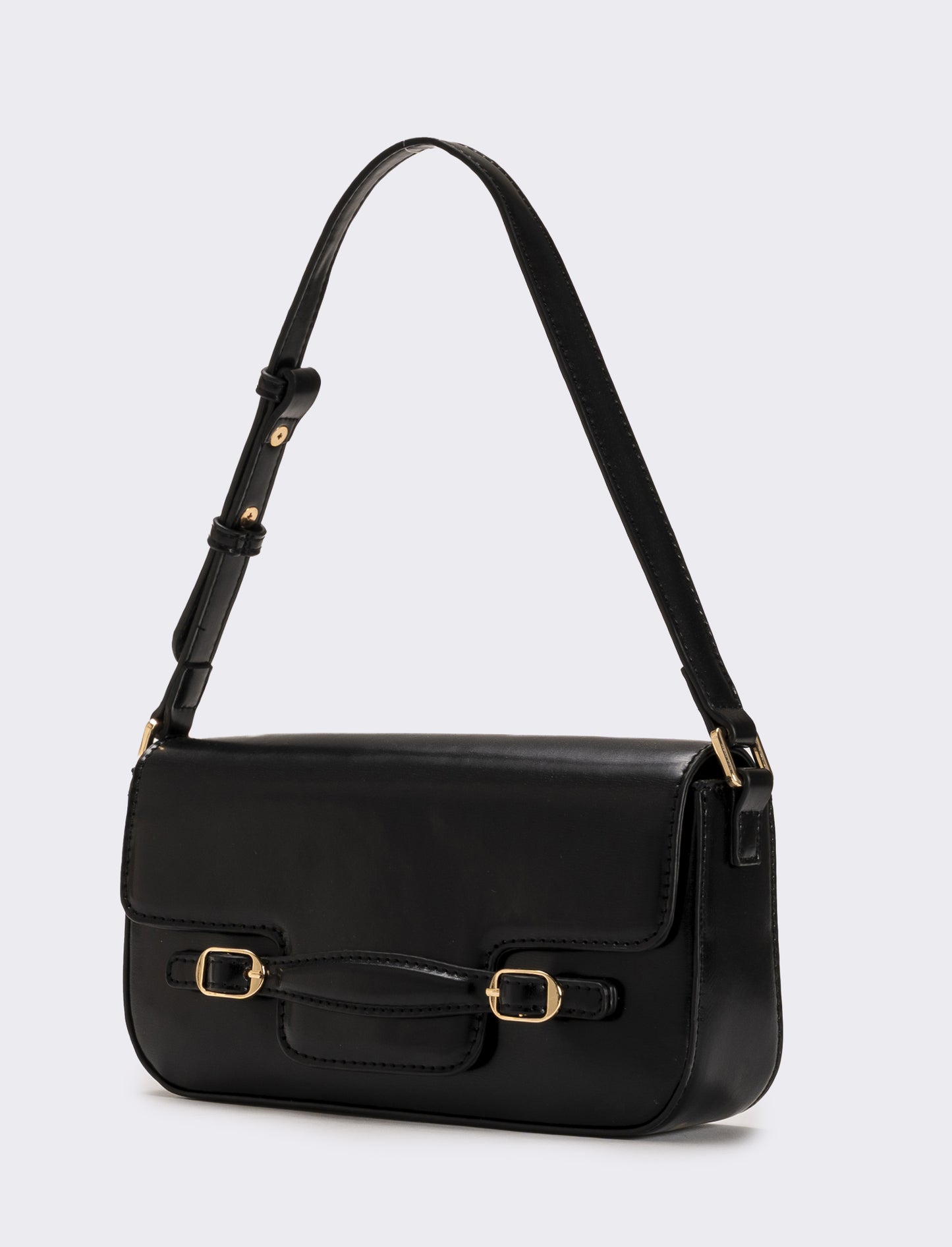 Tracolla donna con pattina - Nero