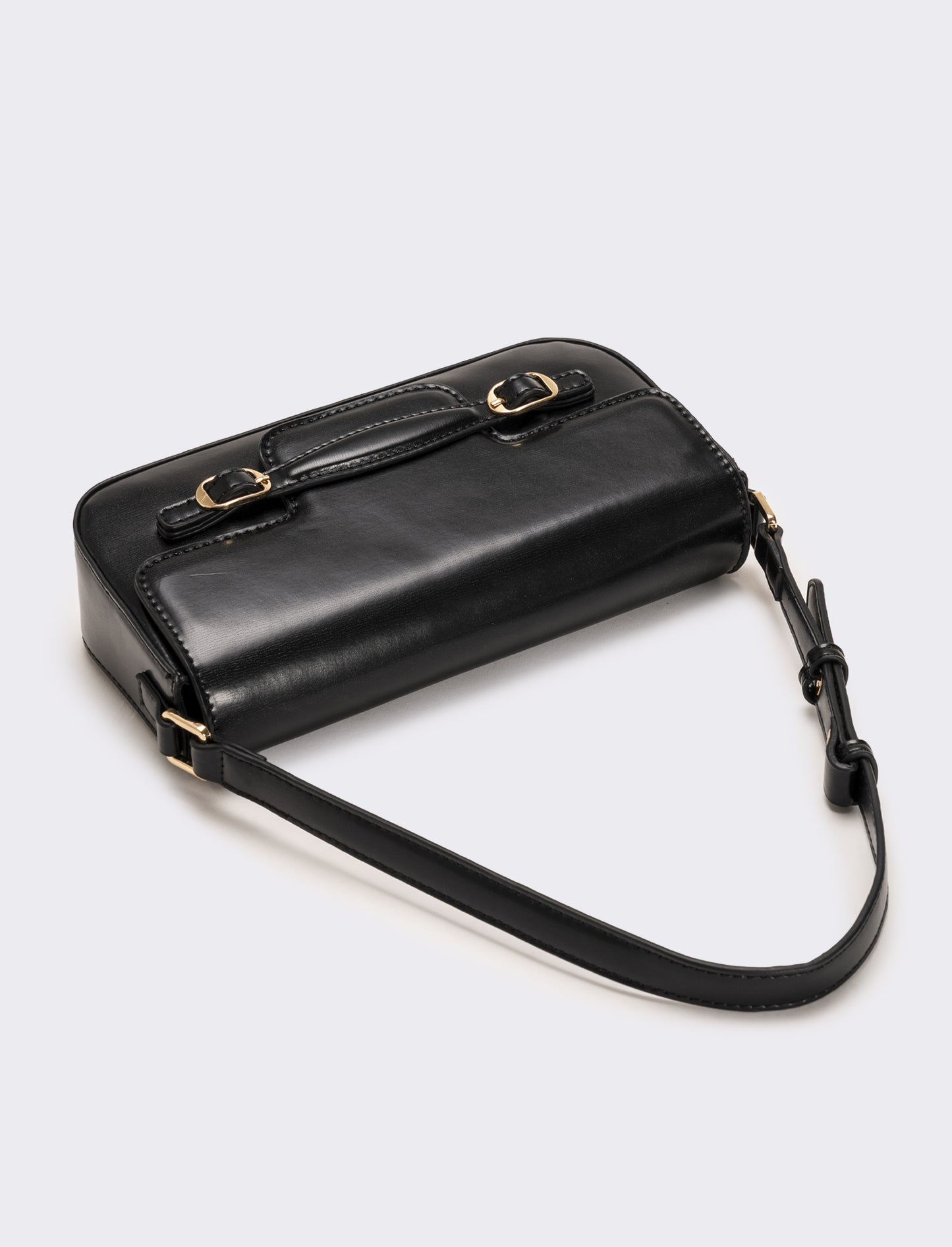 Tracolla donna con pattina - Nero