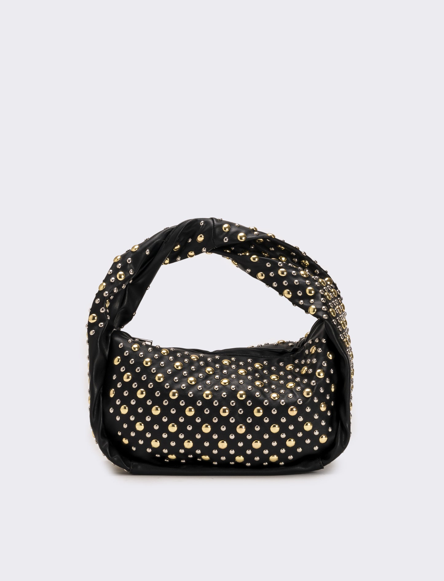 Borsa donna con borchie a bolla - Nero