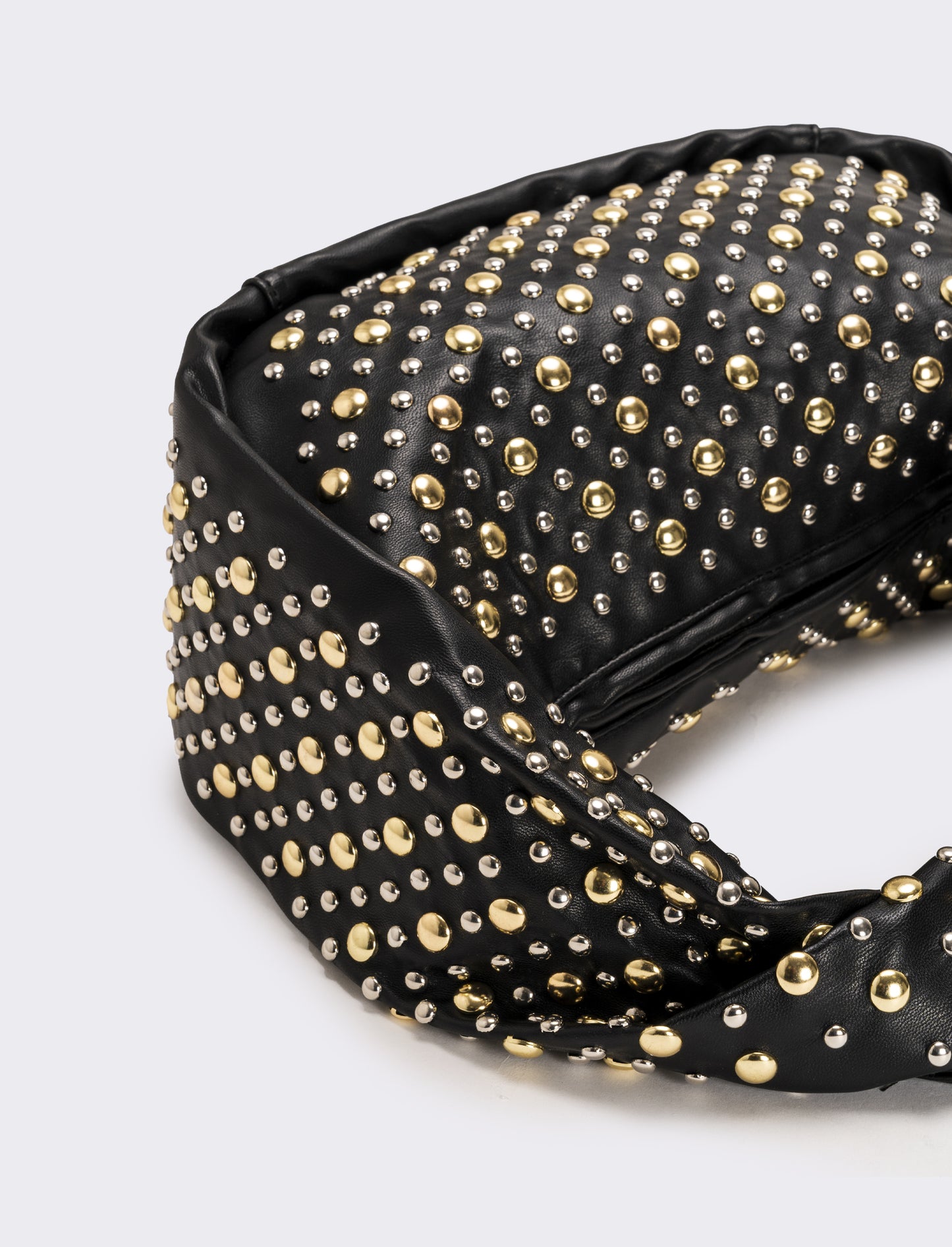 Borsa donna con borchie a bolla - Nero