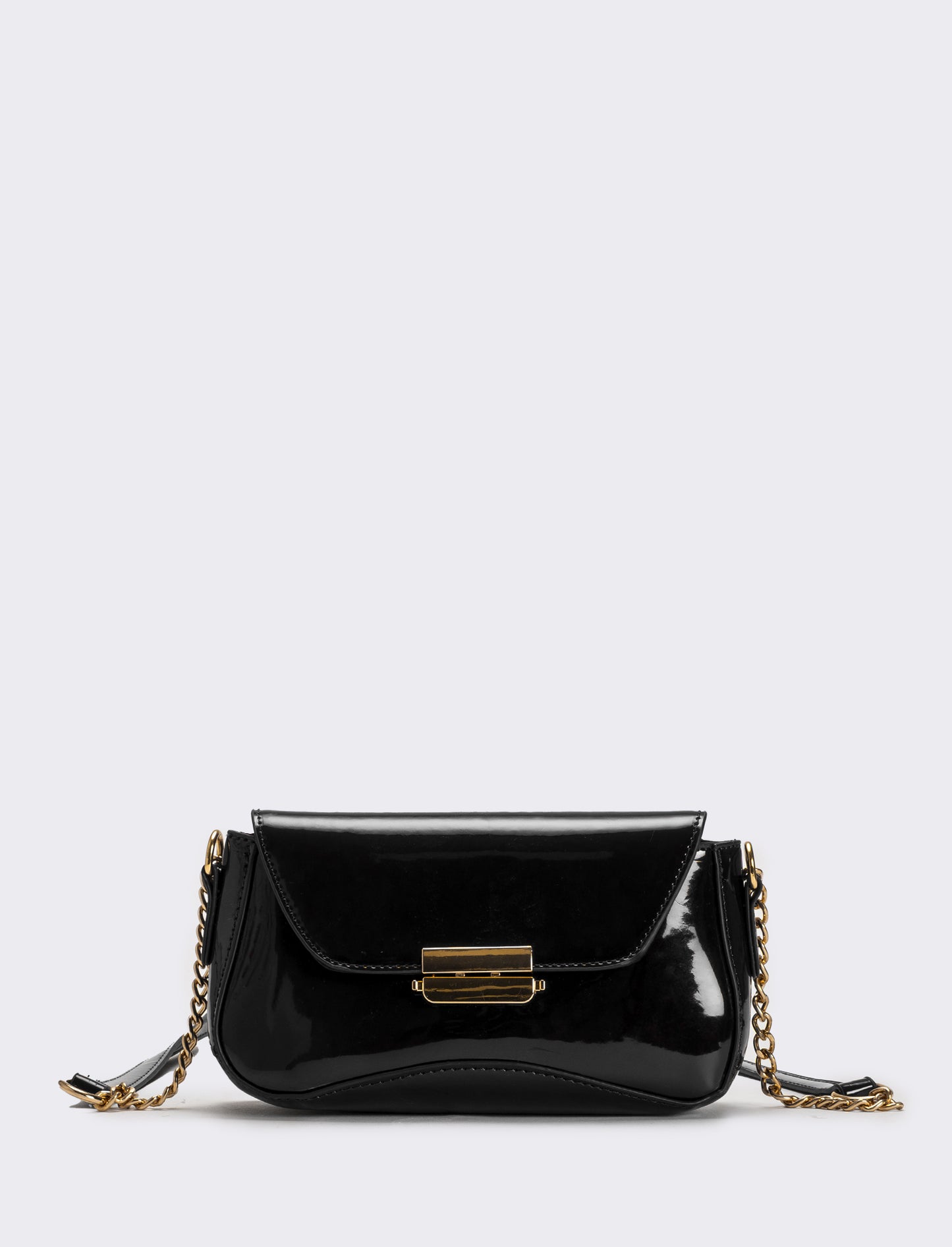 Tracolla donna in vernice - Nero