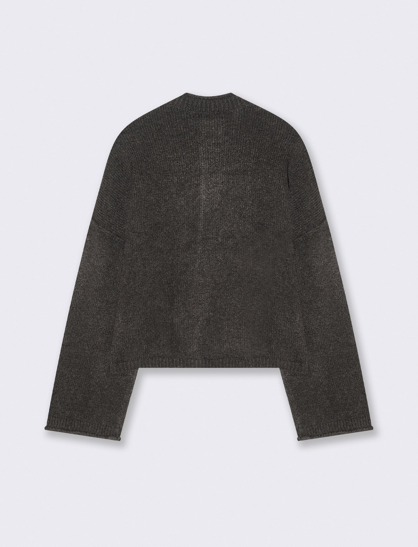 CARDIGAN CON BOTTONI EFFETTO TARTARUGATO - Antracite melange