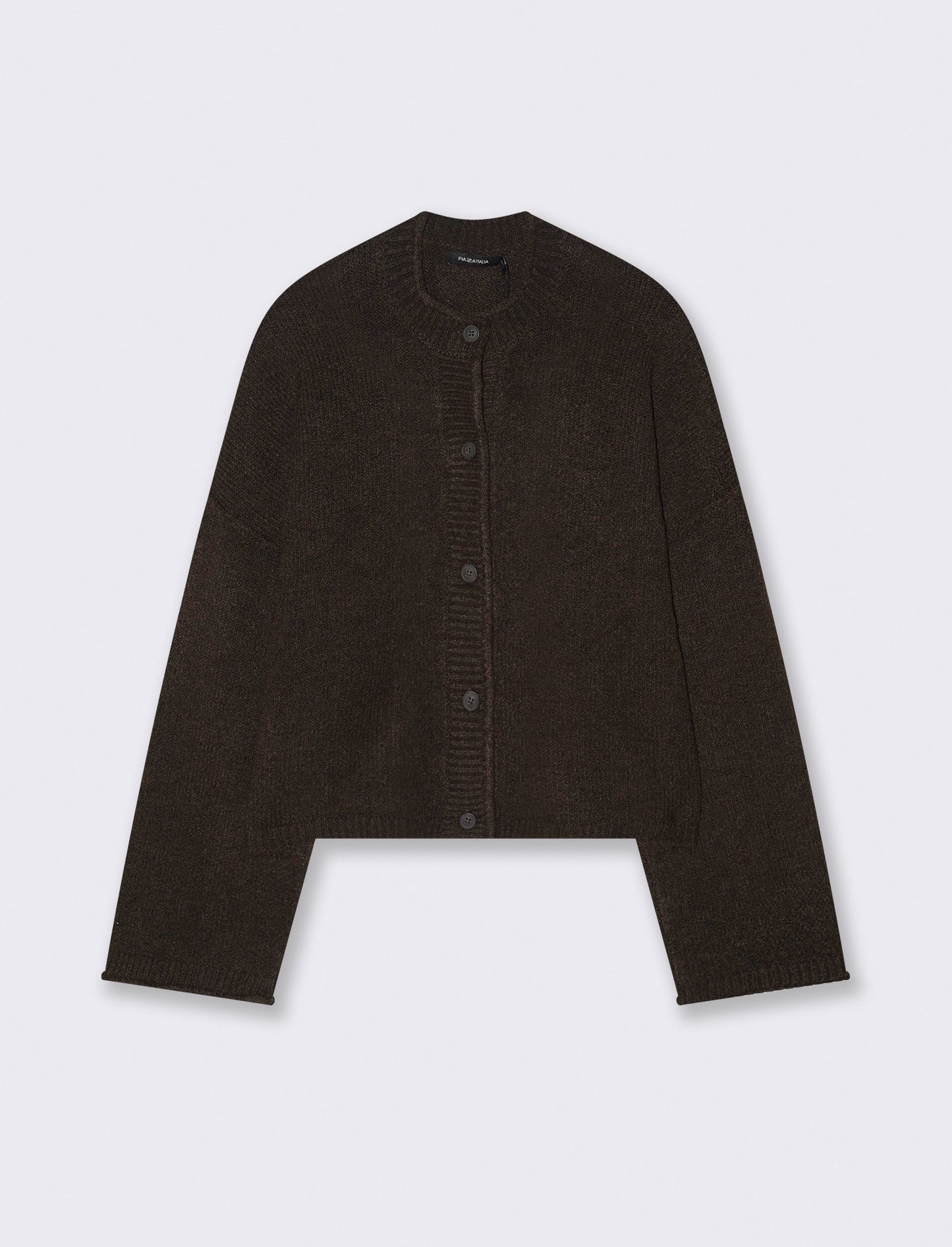 CARDIGAN CON BOTTONI EFFETTO TARTARUGATO - Moro