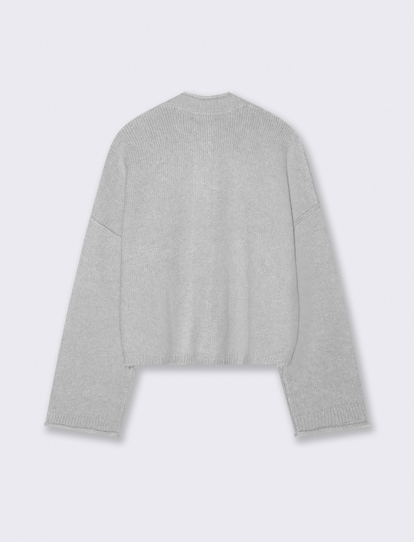 CARDIGAN CON BOTTONI EFFETTO TARTARUGATO - Grigio chiaro mel.