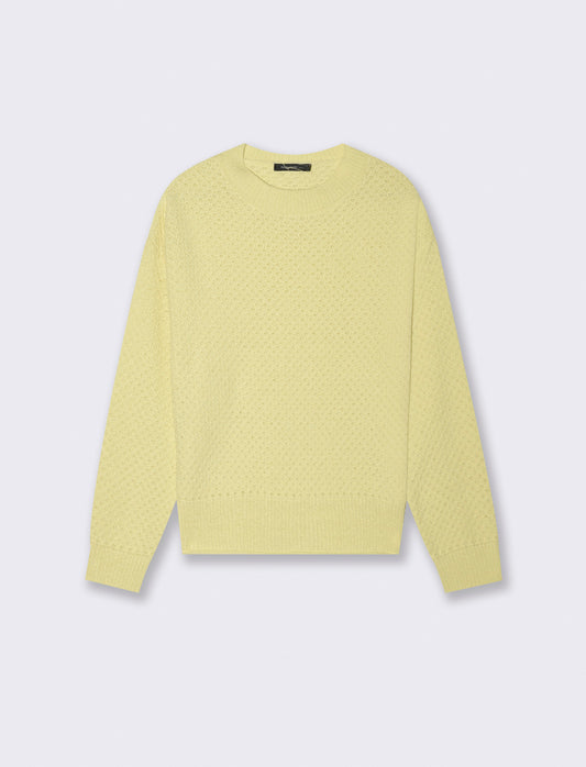 PULLOVER IN CINIGLIA OPACA - Giallo lime
