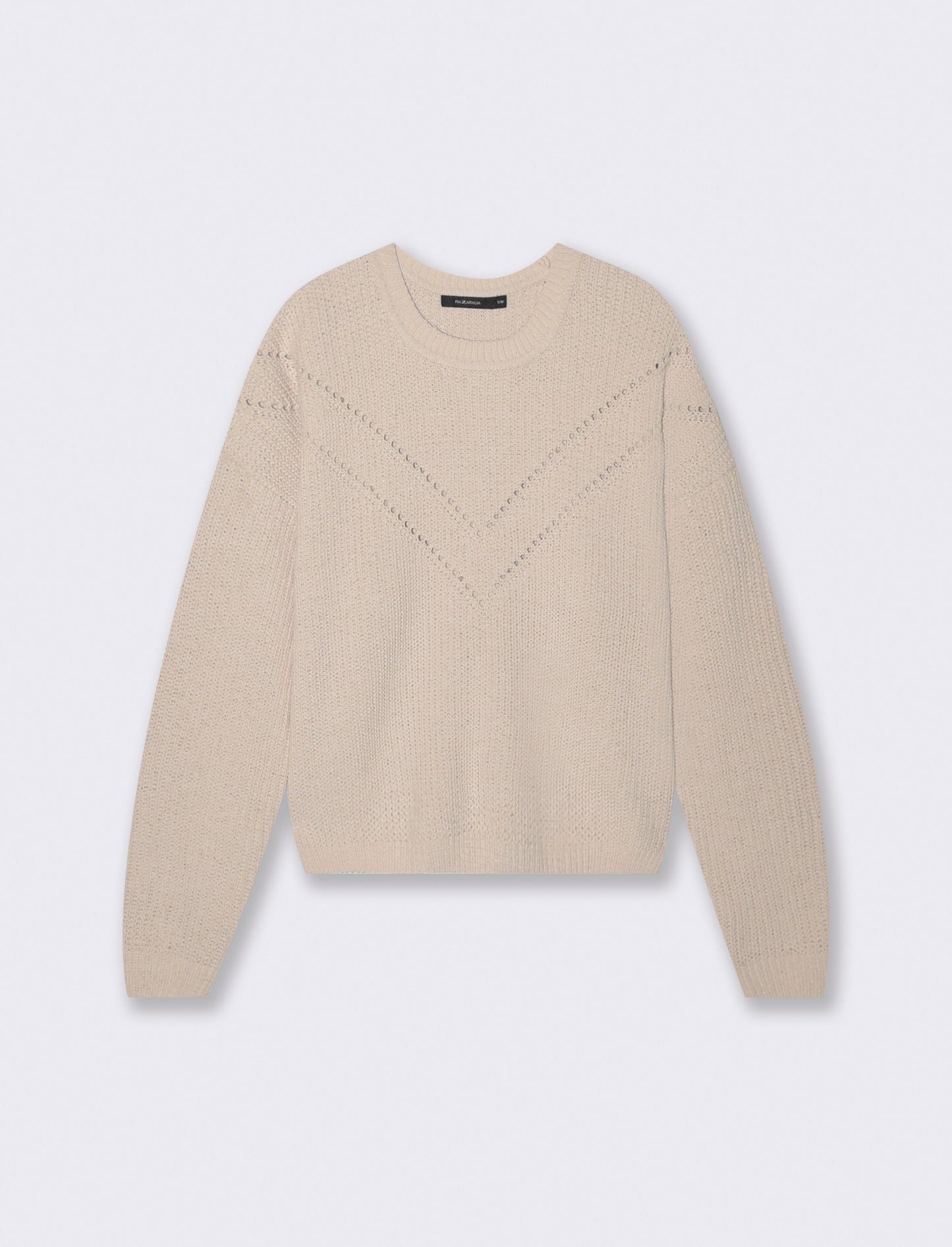 PULLOVER IN CINIGLIA - Beige grano
