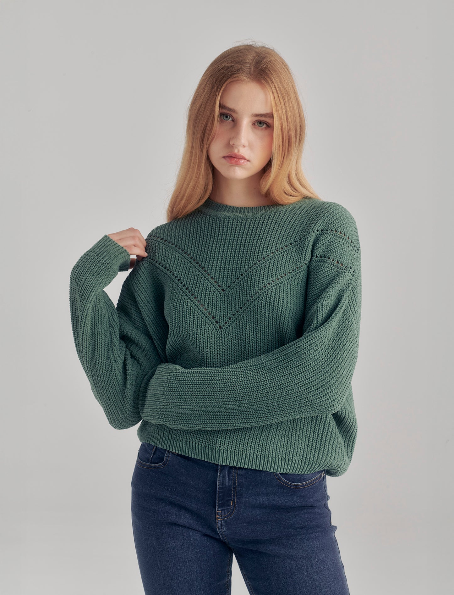 PULLOVER IN CINIGLIA - Verde abete