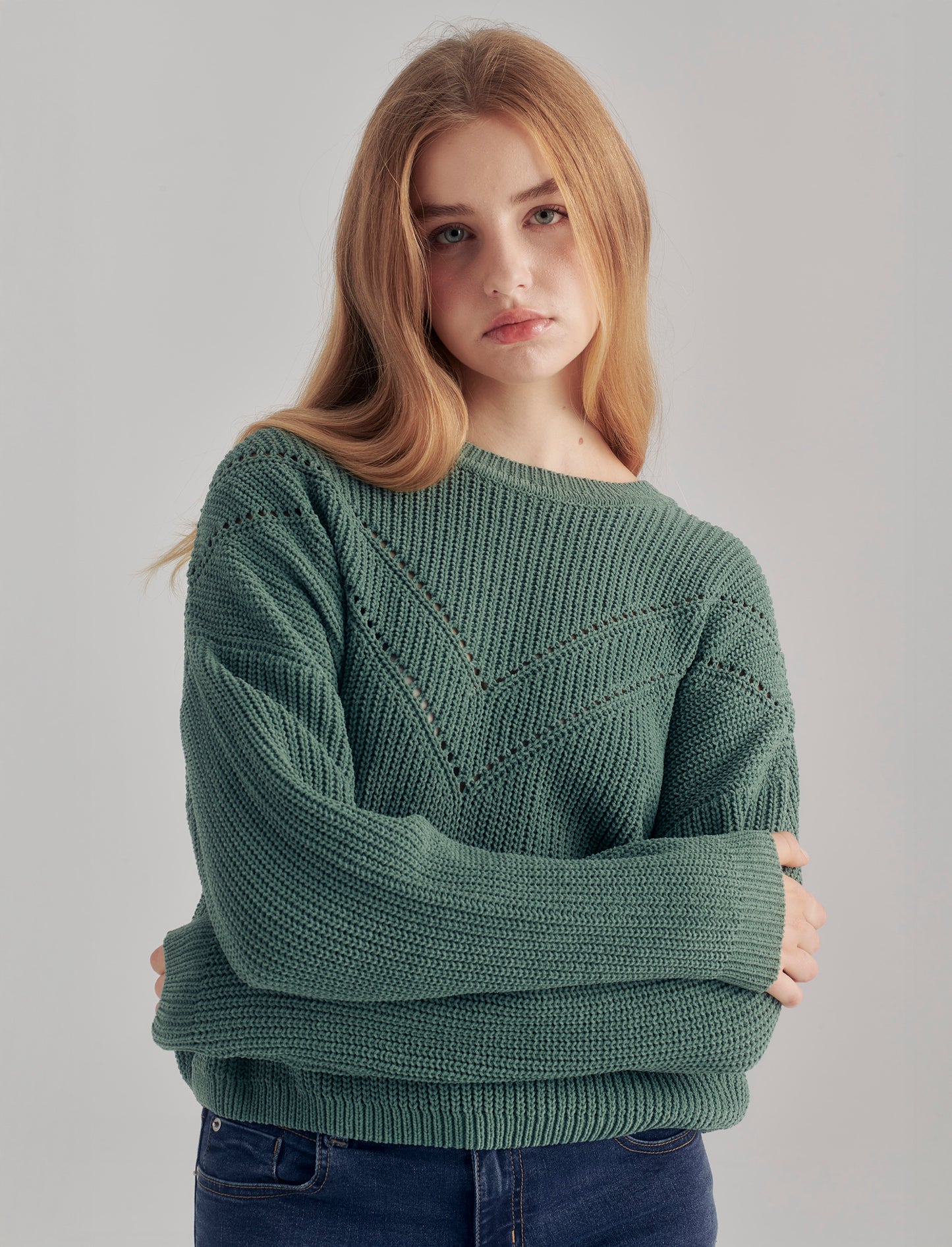 PULLOVER IN CINIGLIA - Verde abete
