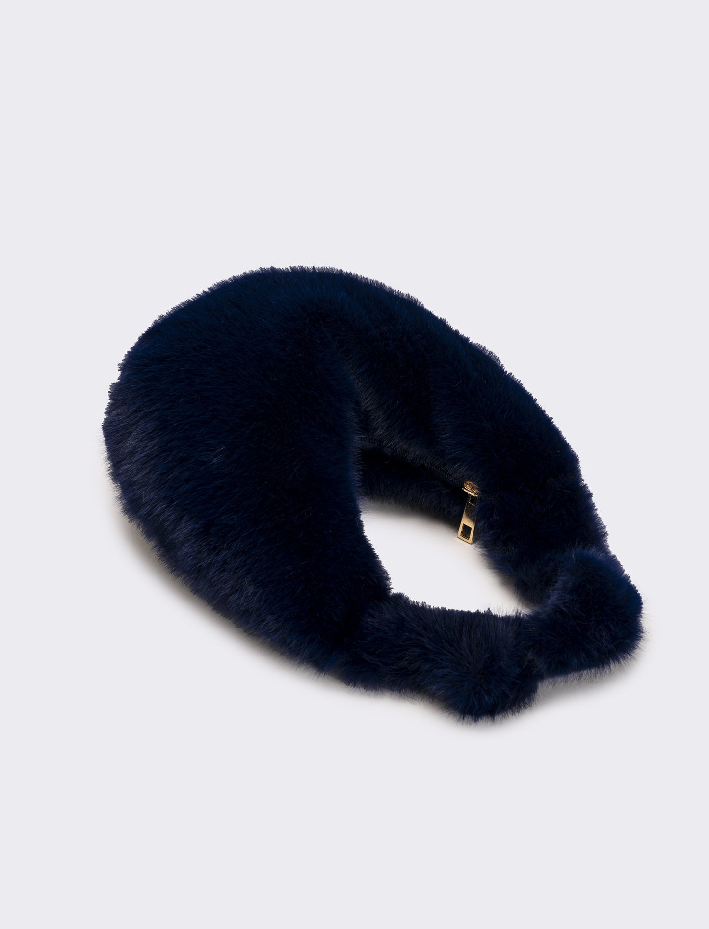 Borsa a mano donna in finta pelliccia - Blu