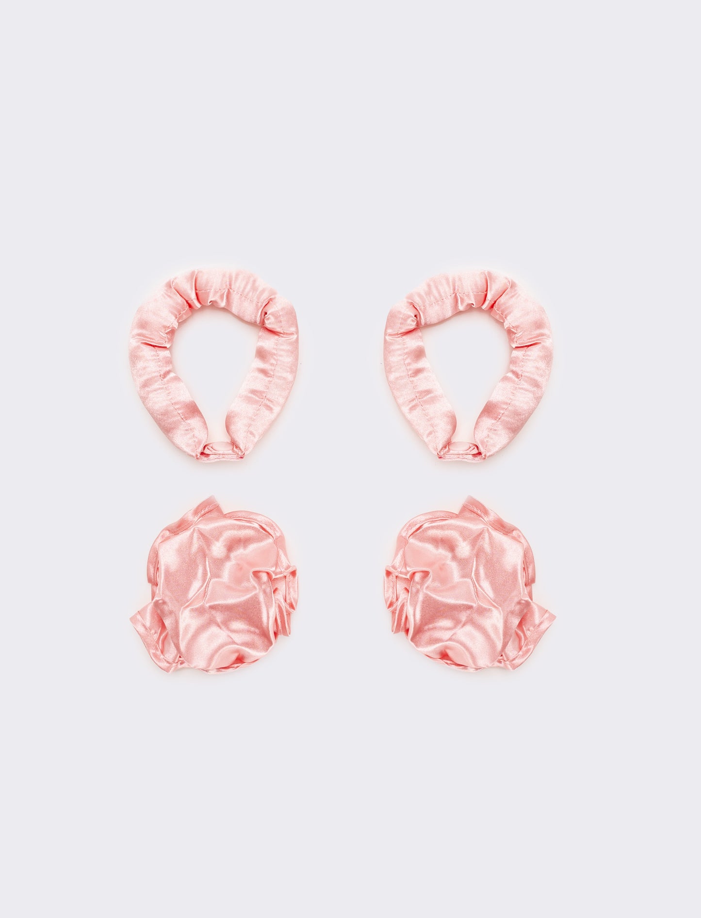 Bigodone set boccoli - Rosa