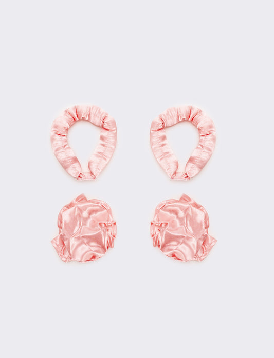 Bigodone set boccoli - Rosa