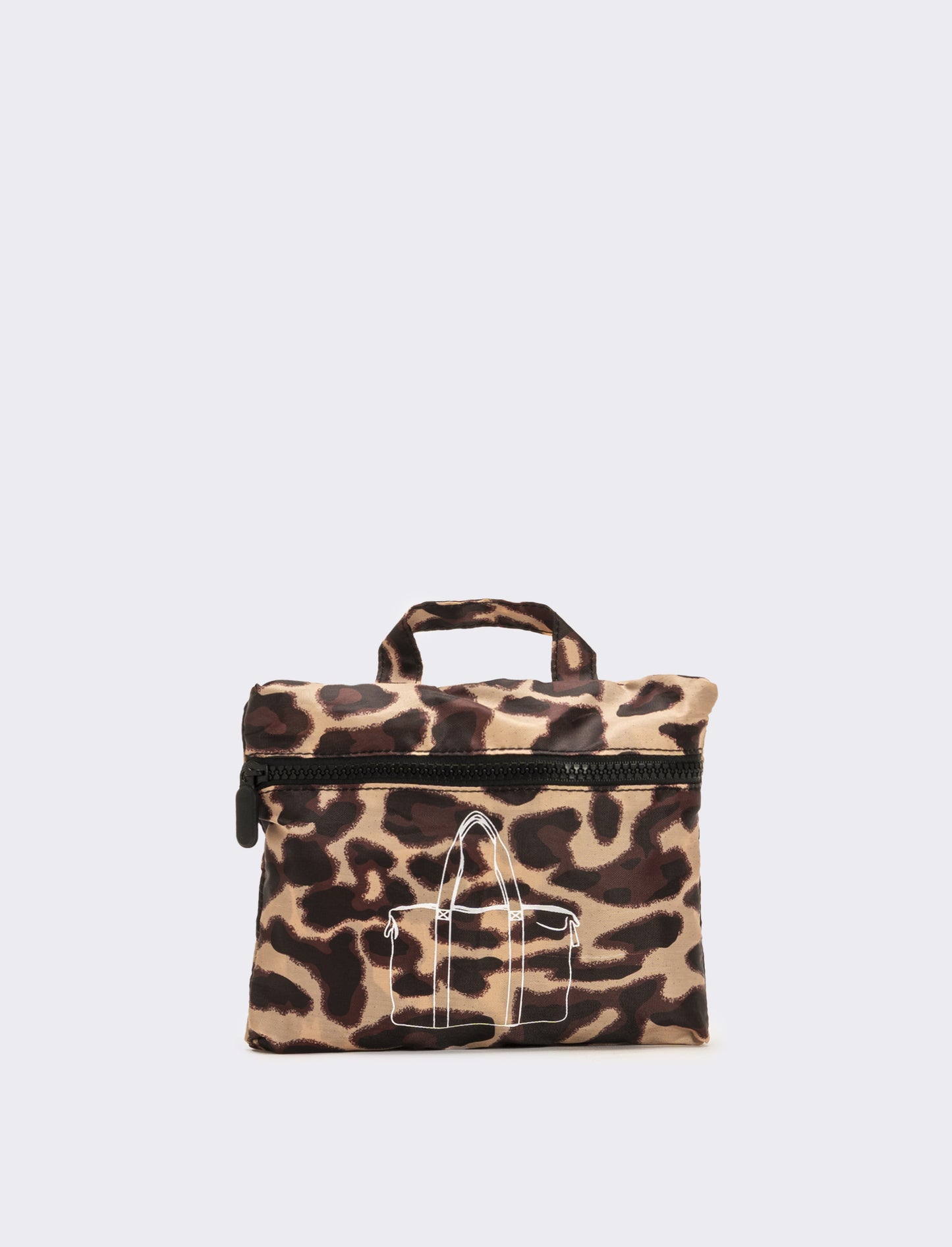 Borsone donna da viaggio in nylon - Leopardato