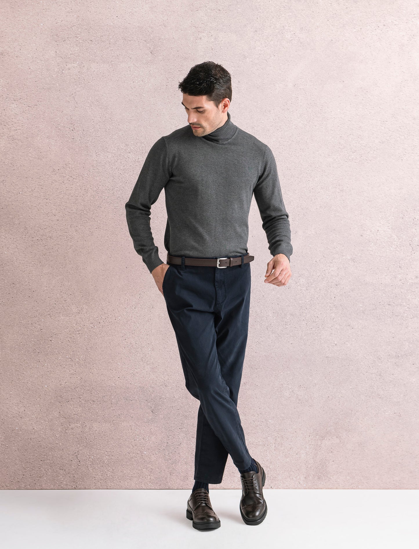 PANTALONI CHINO REGULAR FIT - Blu