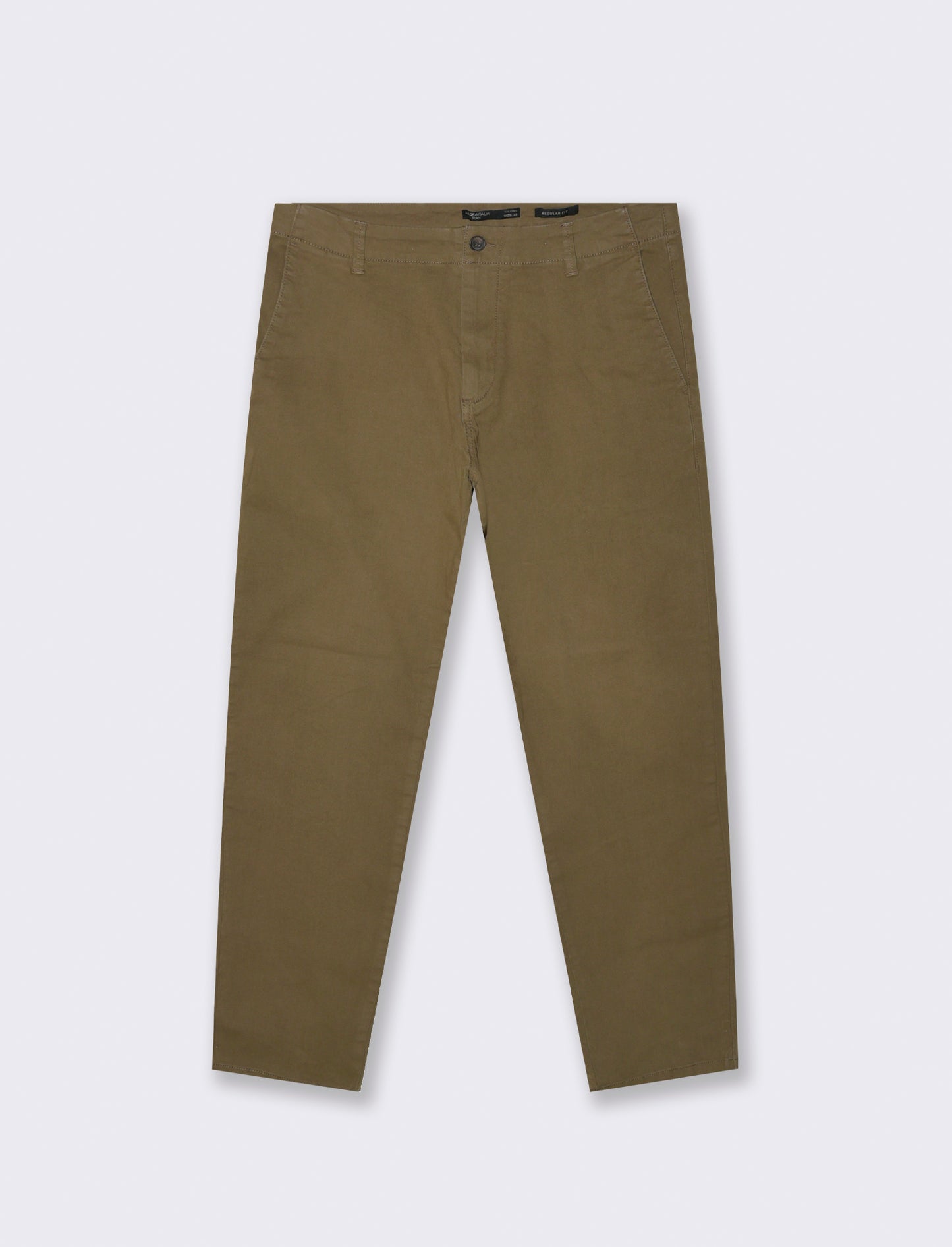 PANTALONI CHINO REGULAR FIT - Grigio fango