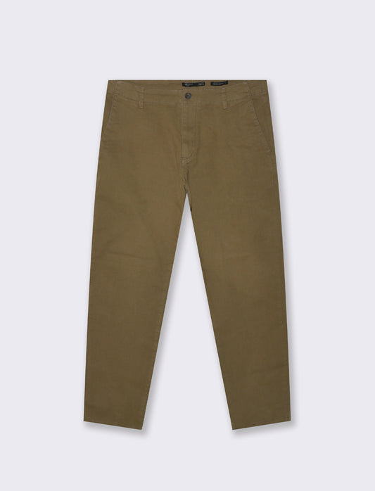 PANTALONI CHINO REGULAR FIT - Grigio fango