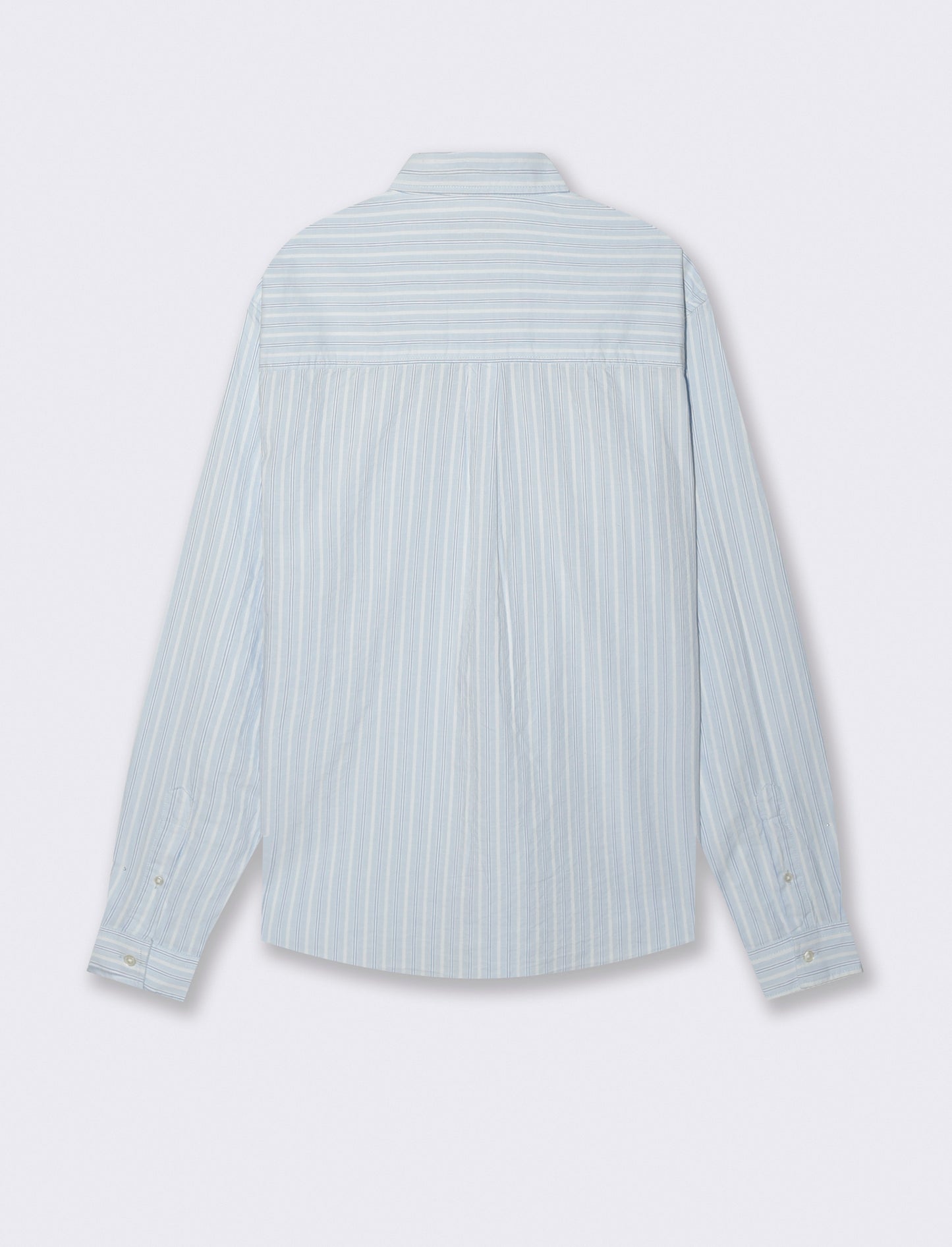CAMICIA FANTASIA A RIGHE - Celeste