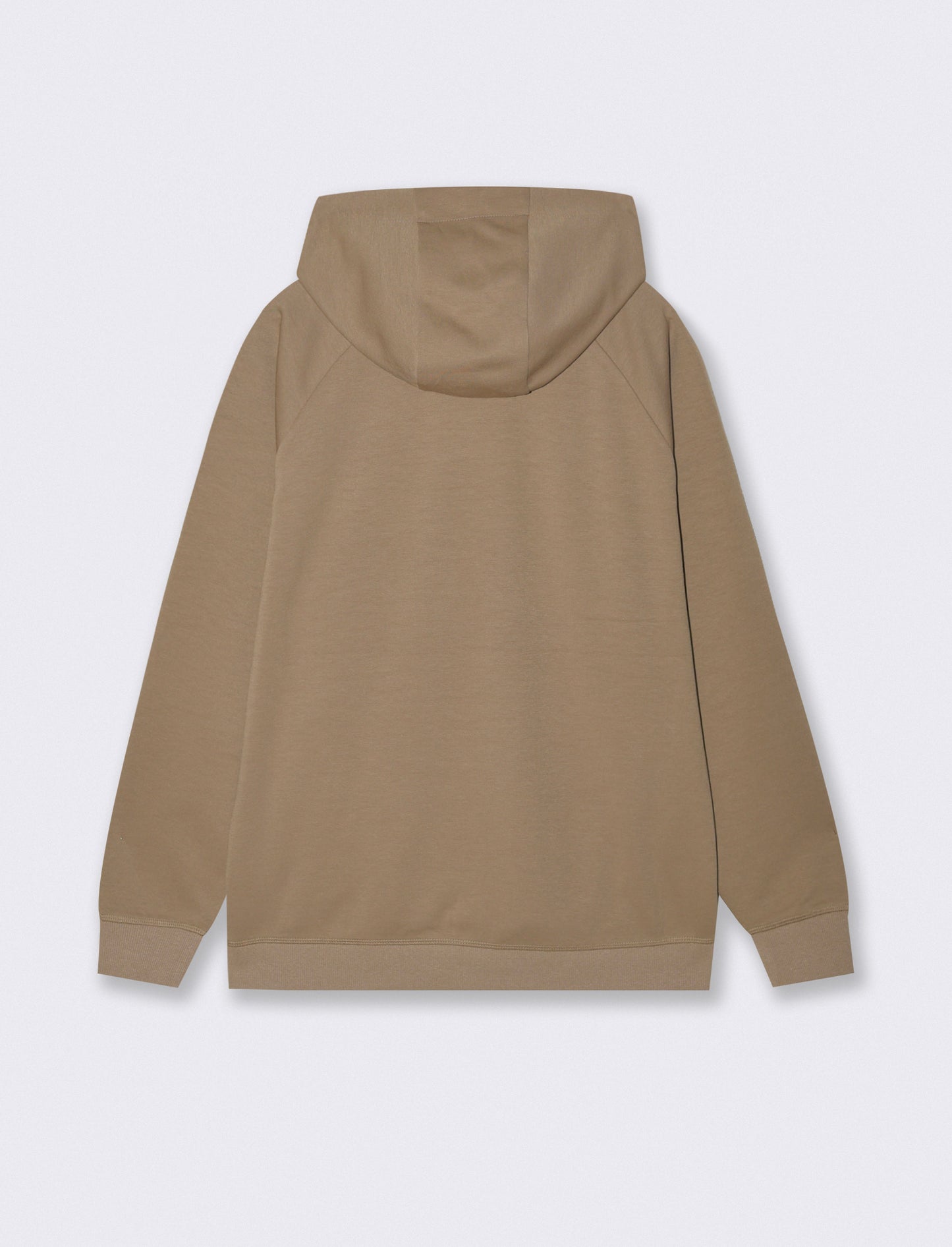 FELPA  CON CAPPUCCIO IN INTERLOCK CON CERNIERA - Grigio tortora