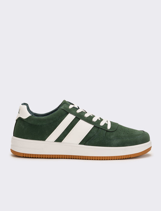 Sneakers con inserti bianchi da uomo - Verde