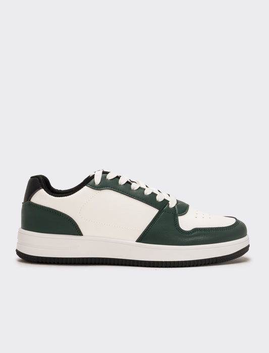 Sneakers con inserti a contrasto da uomo - Verde