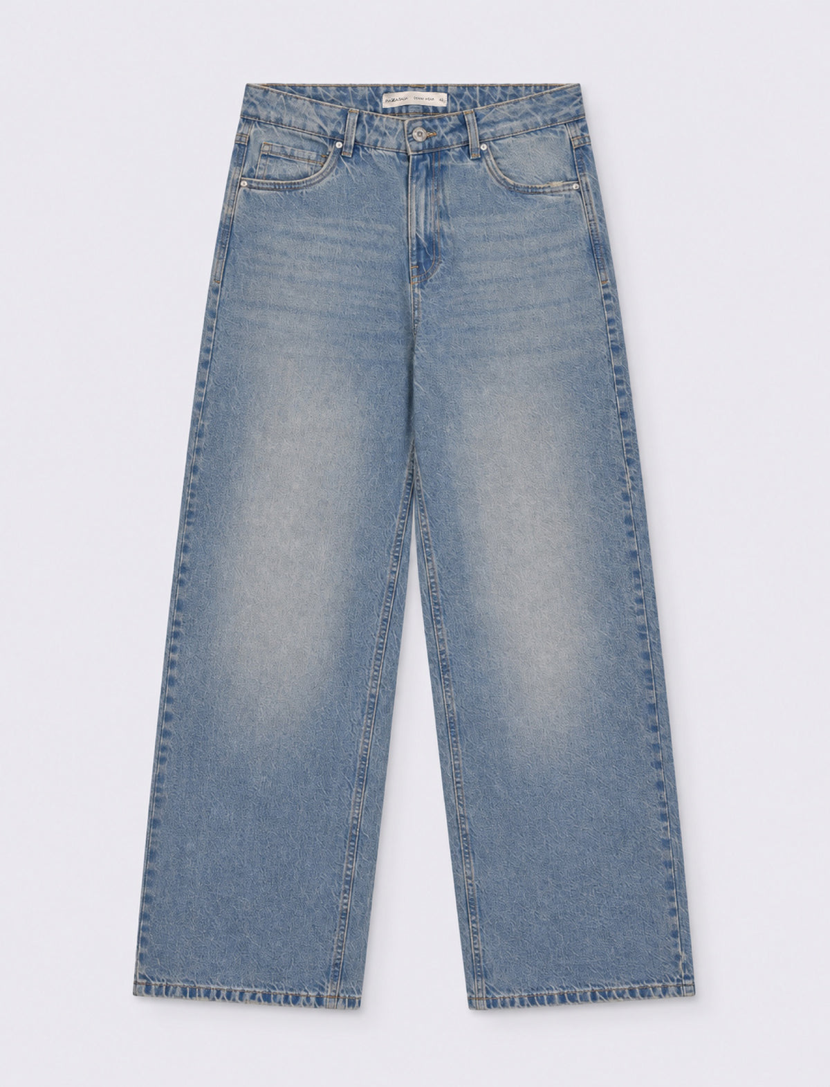 jeans 5 tasceh a gamba larga - Denim chiaro