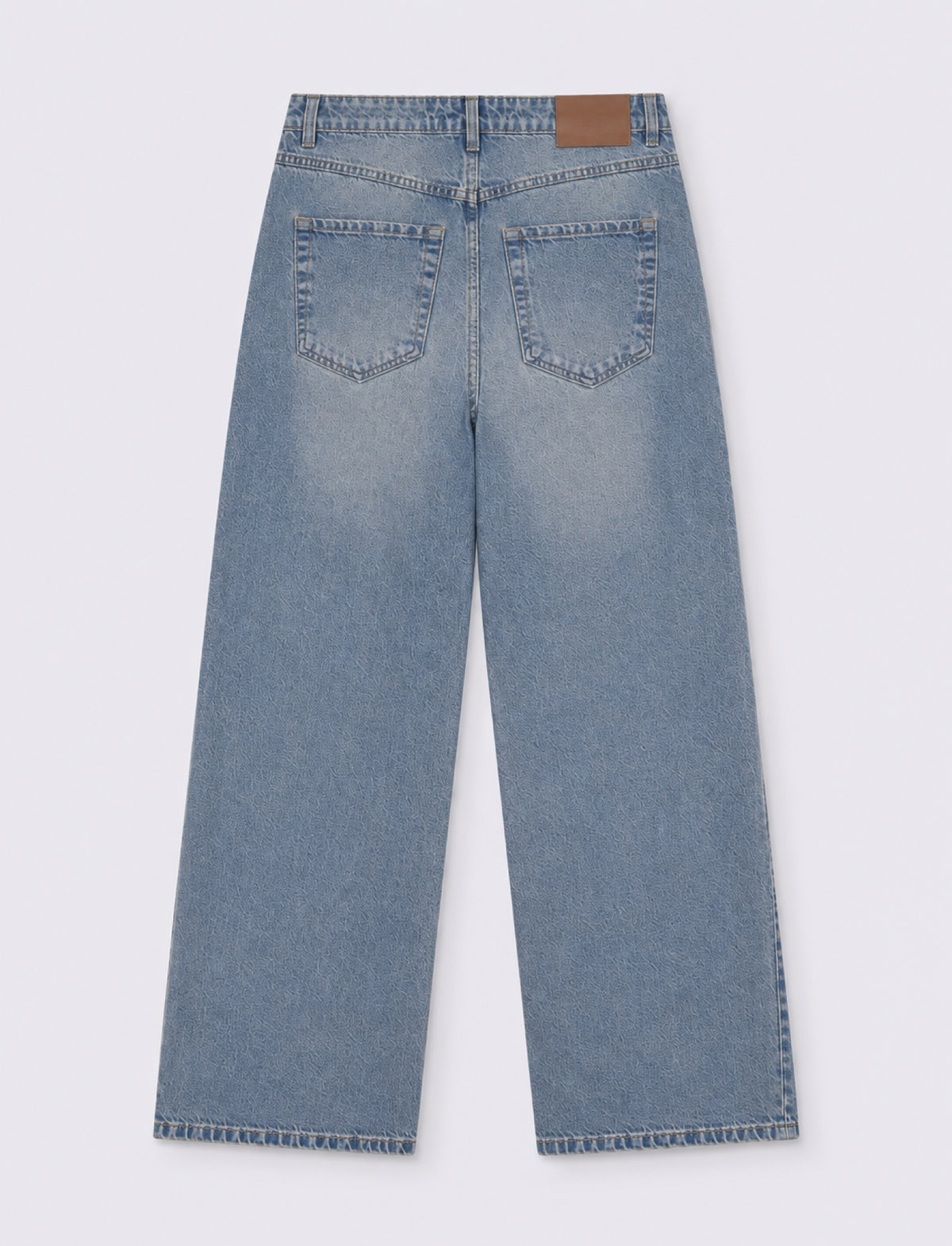 jeans 5 tasceh a gamba larga - Denim chiaro