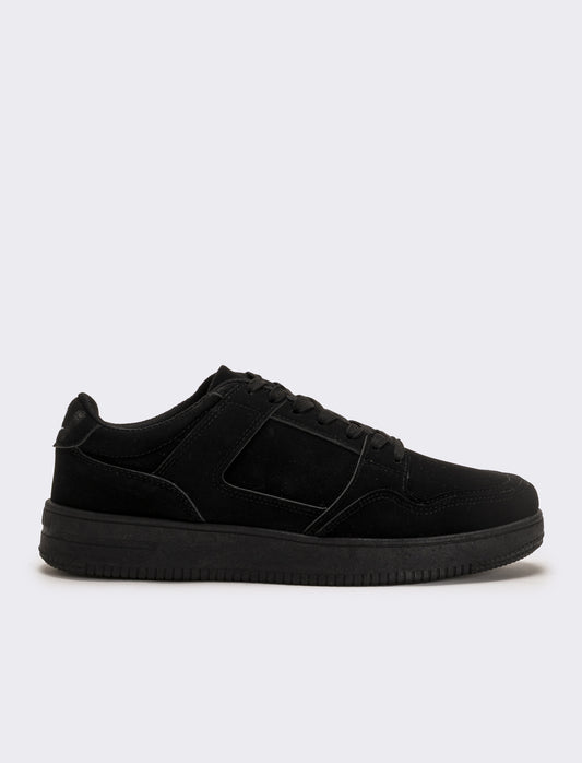 Sneakers monocolore da uomo - Nero