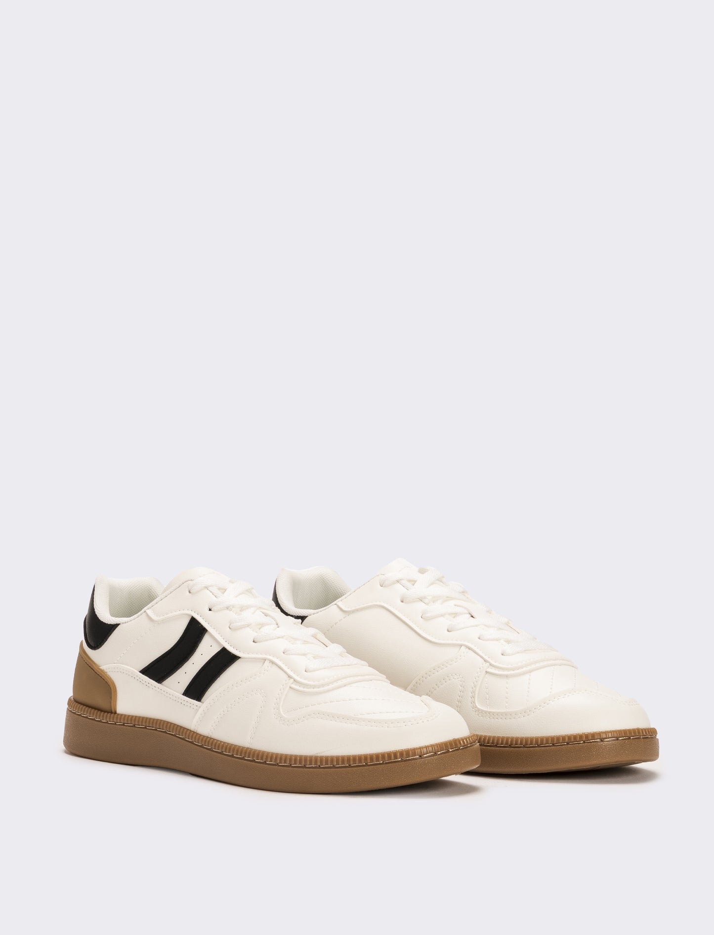 Sneakers con inserti neri da uomo - Bianco