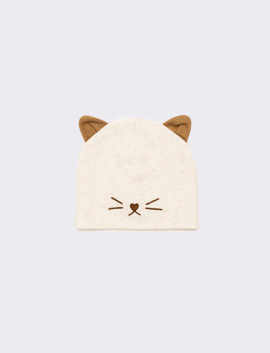 Cuffia gattina con orecchie - Grigio