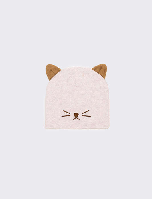 Cuffia gattina con orecchie - Lilla