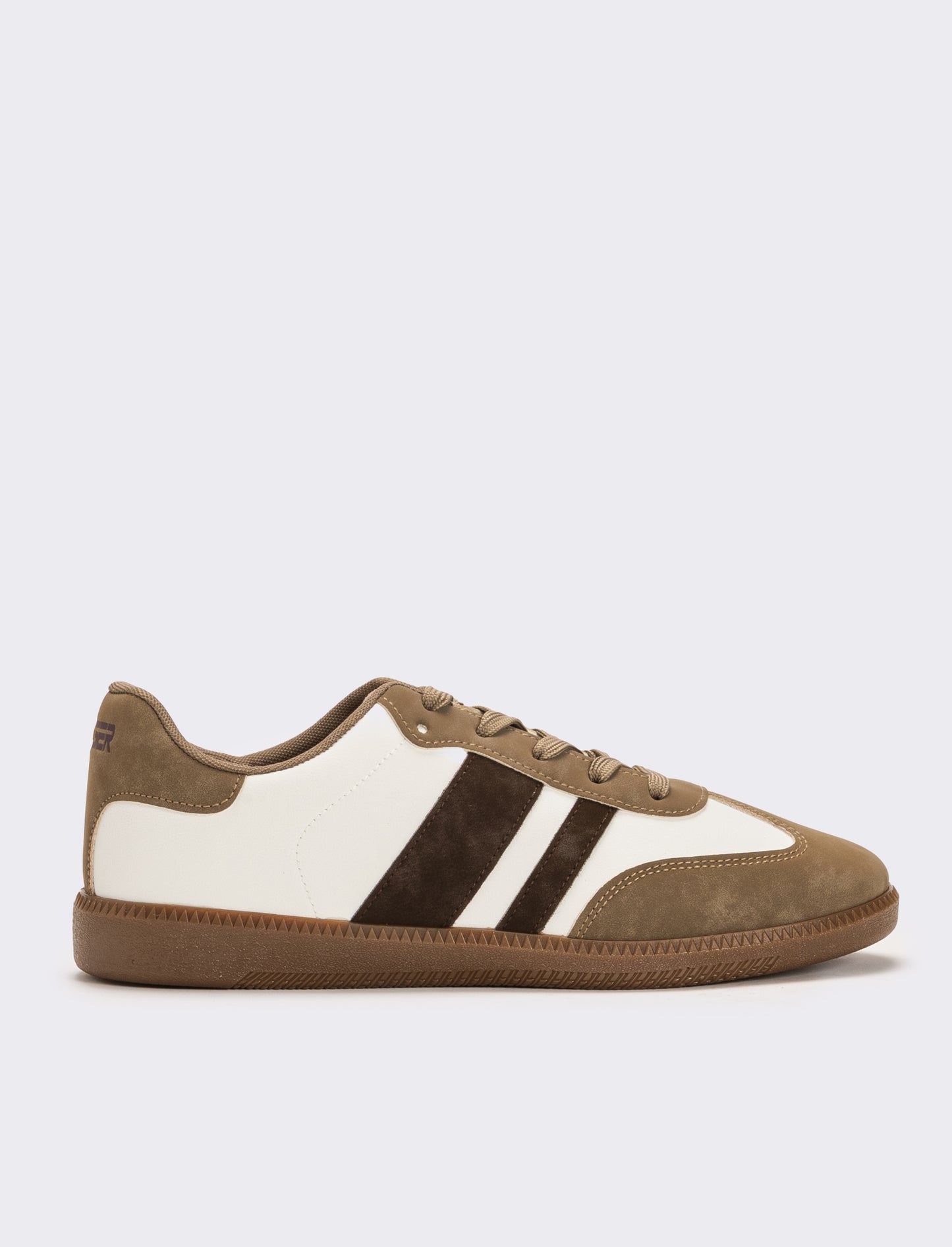 Sneakers con inserti laterali da uomo - Marrone