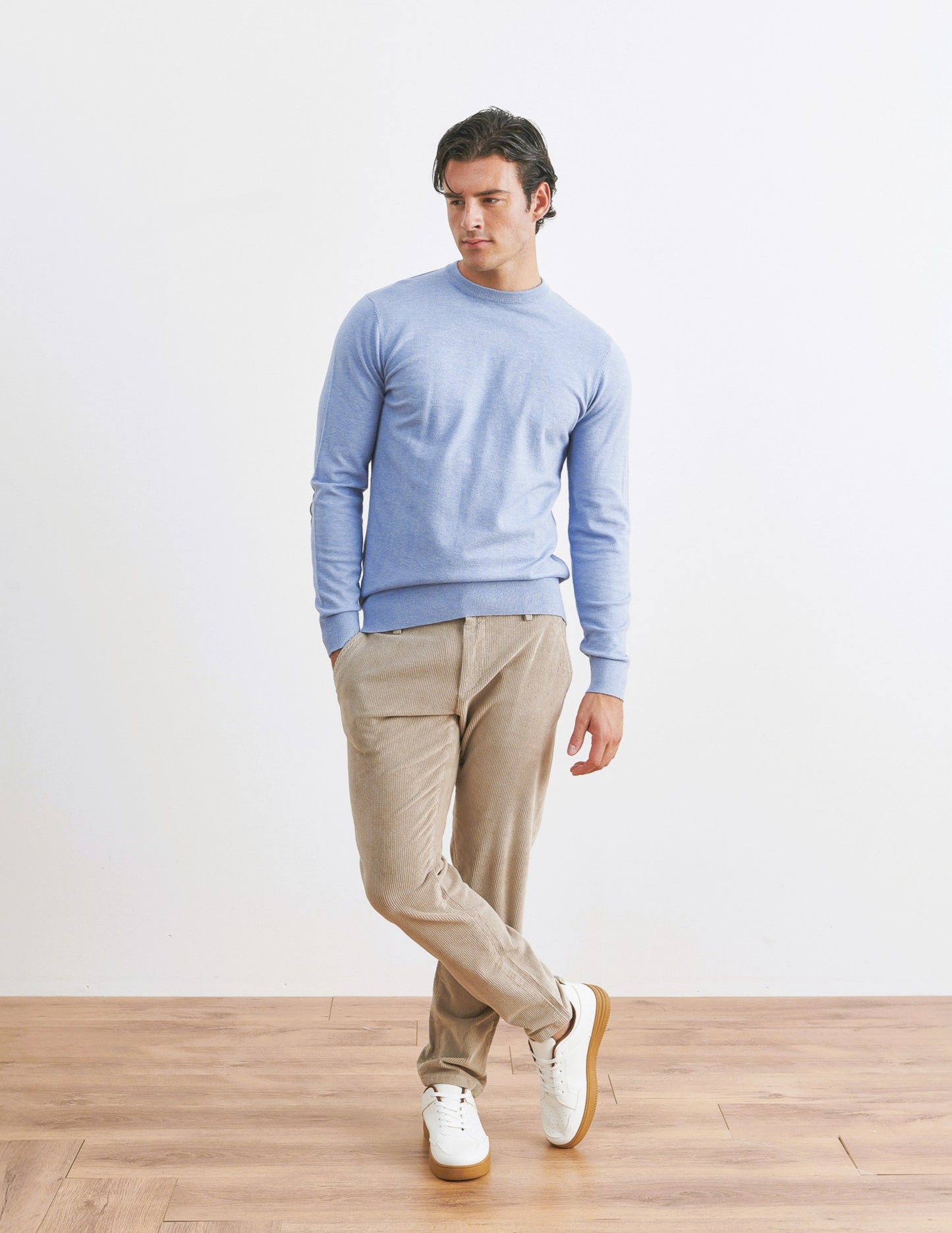PANTALONI CHINO IN VELLUTO - Beige