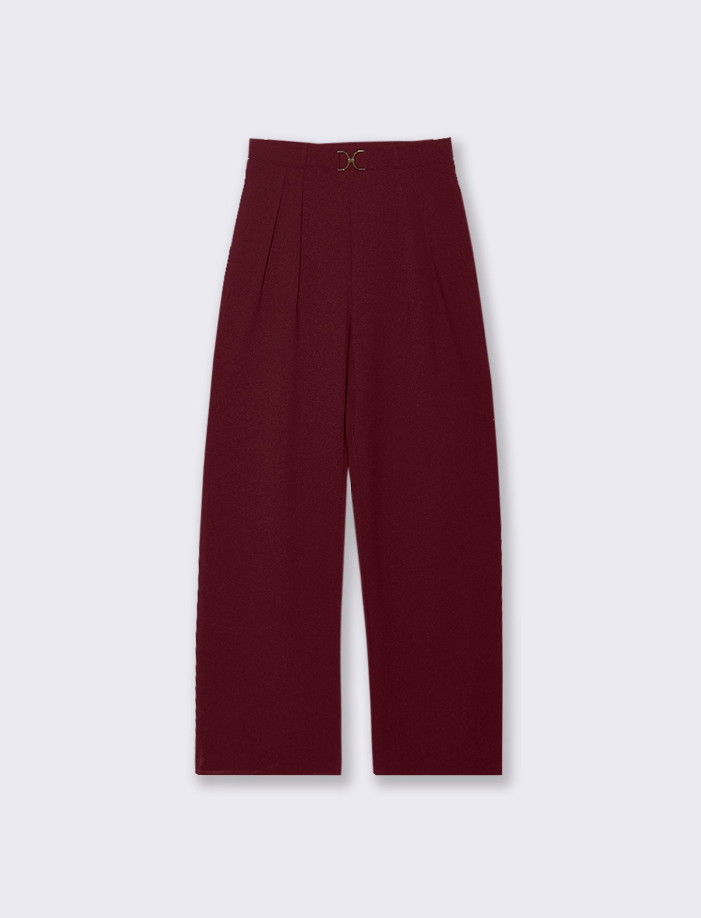 PANTALONE CON FIBIA E PENCE - Vinaccia