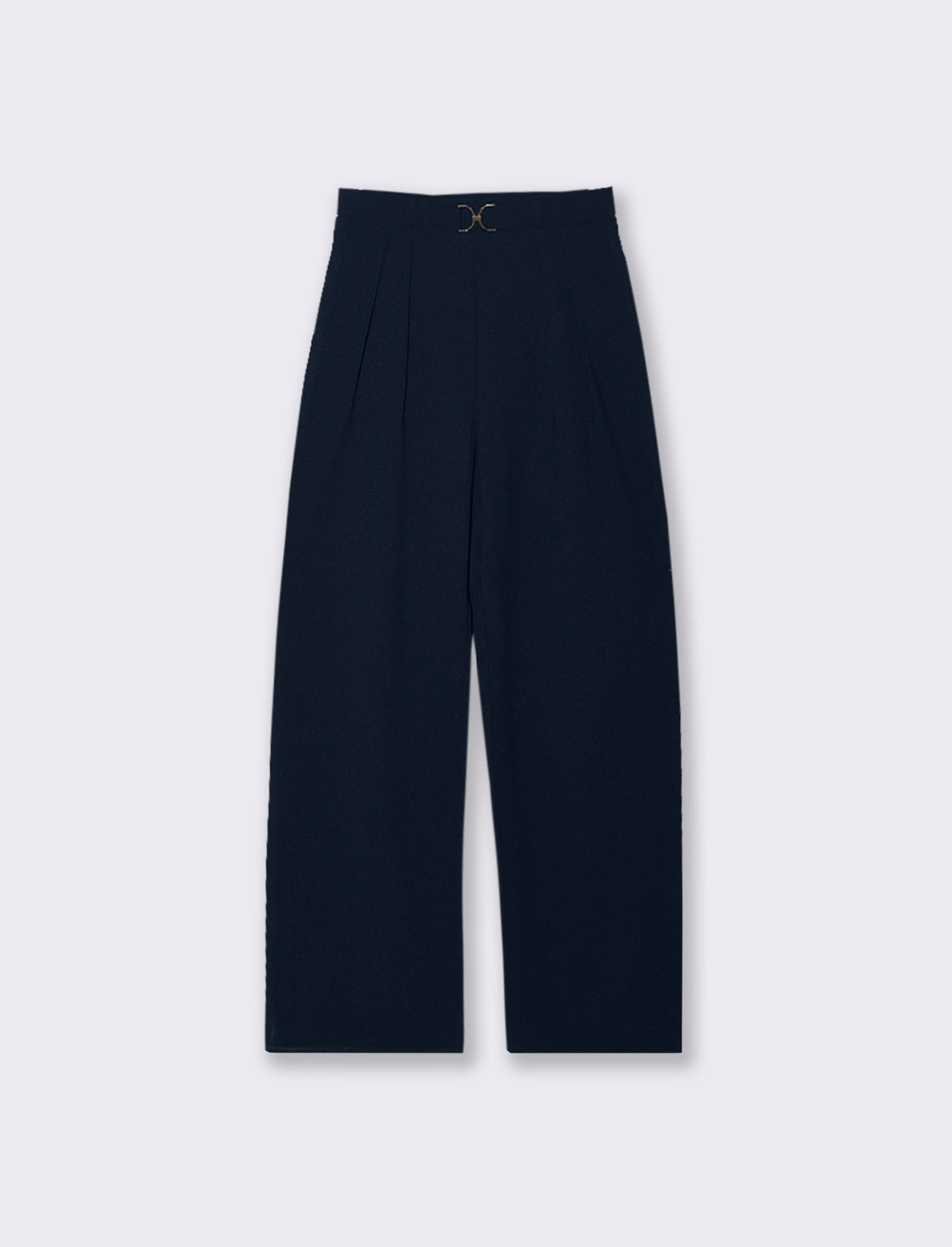 PANTALONE CON FIBIA E PENCE - Blu