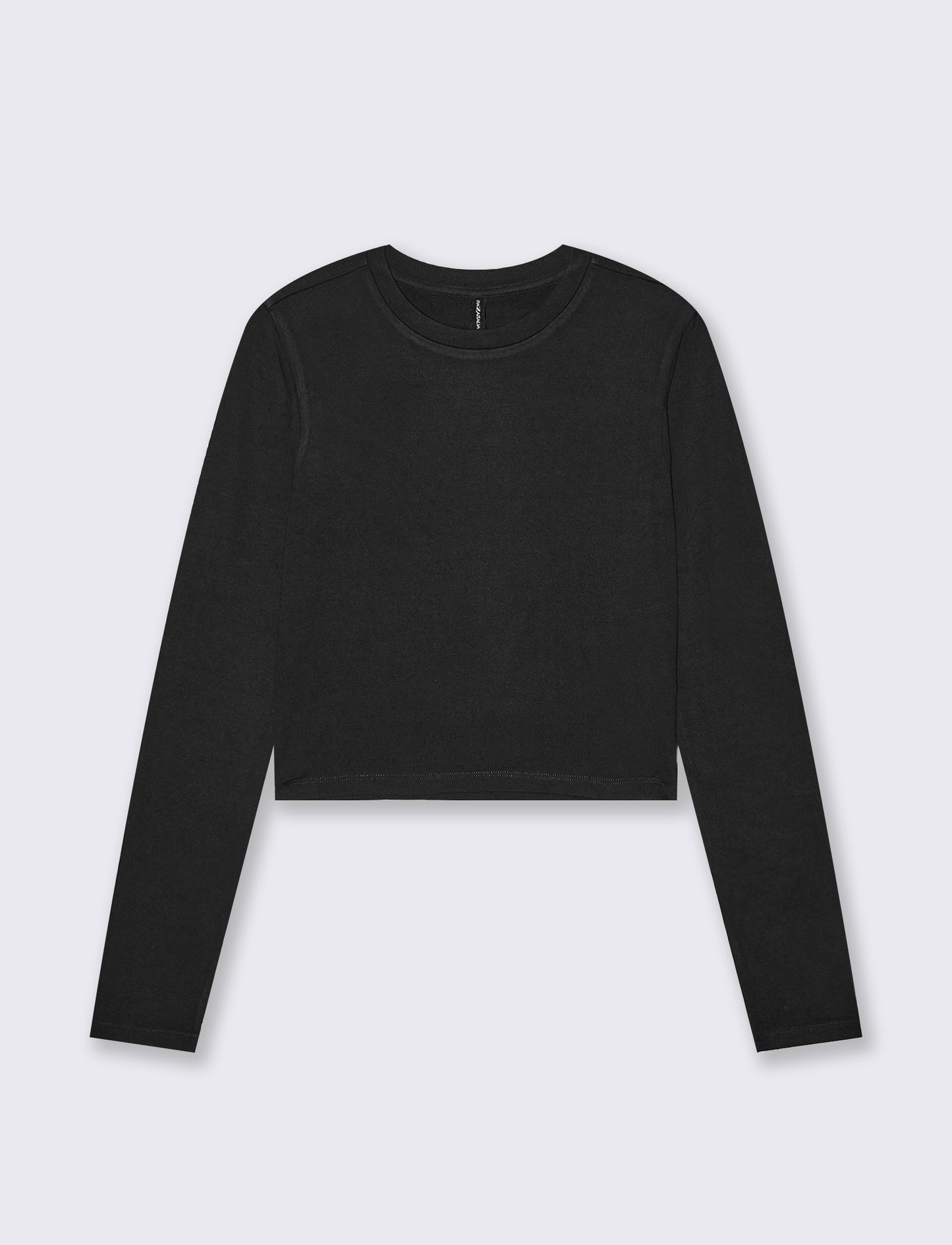 T-SHIRT BASICA CROP - Nero