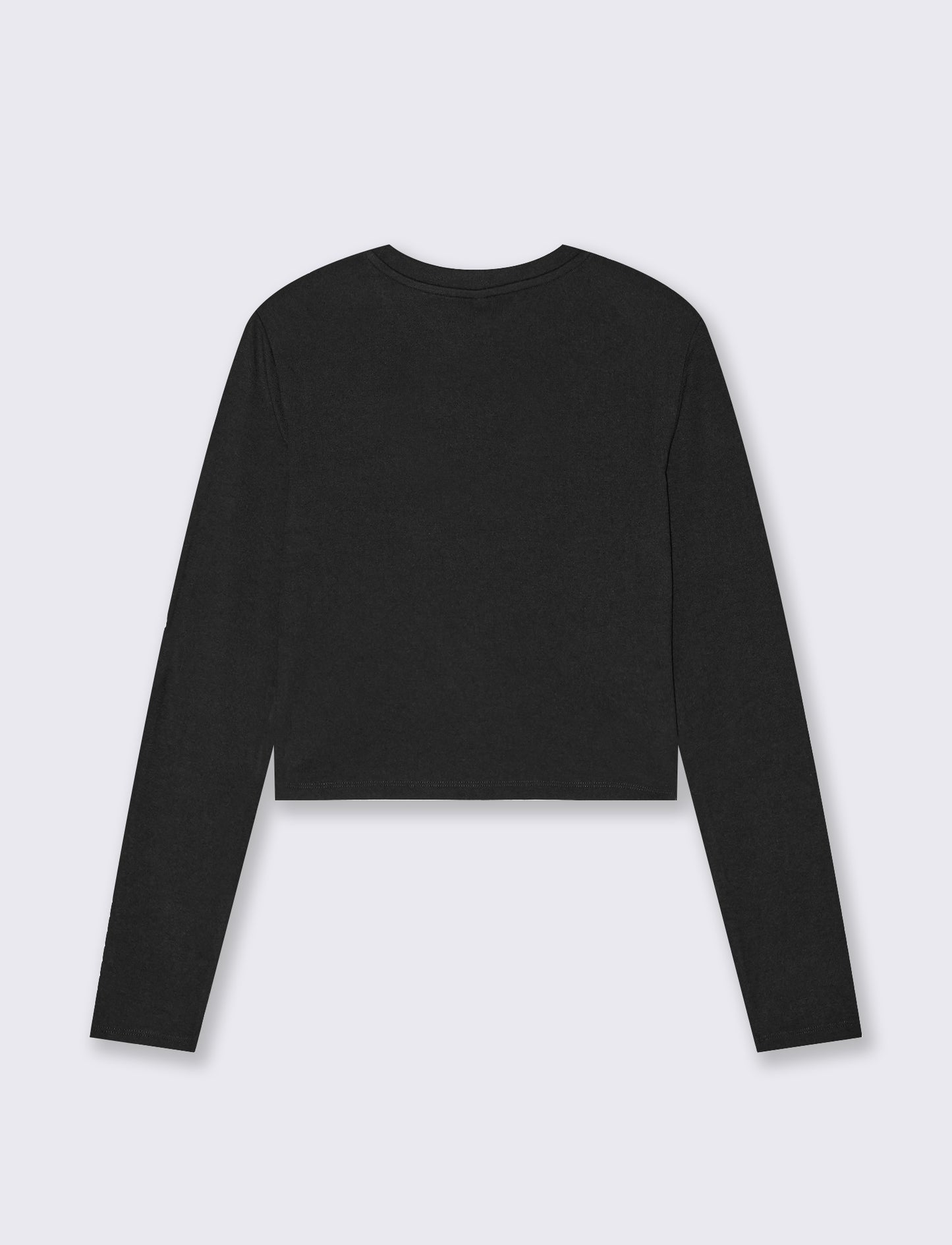 T-SHIRT BASICA CROP - Nero
