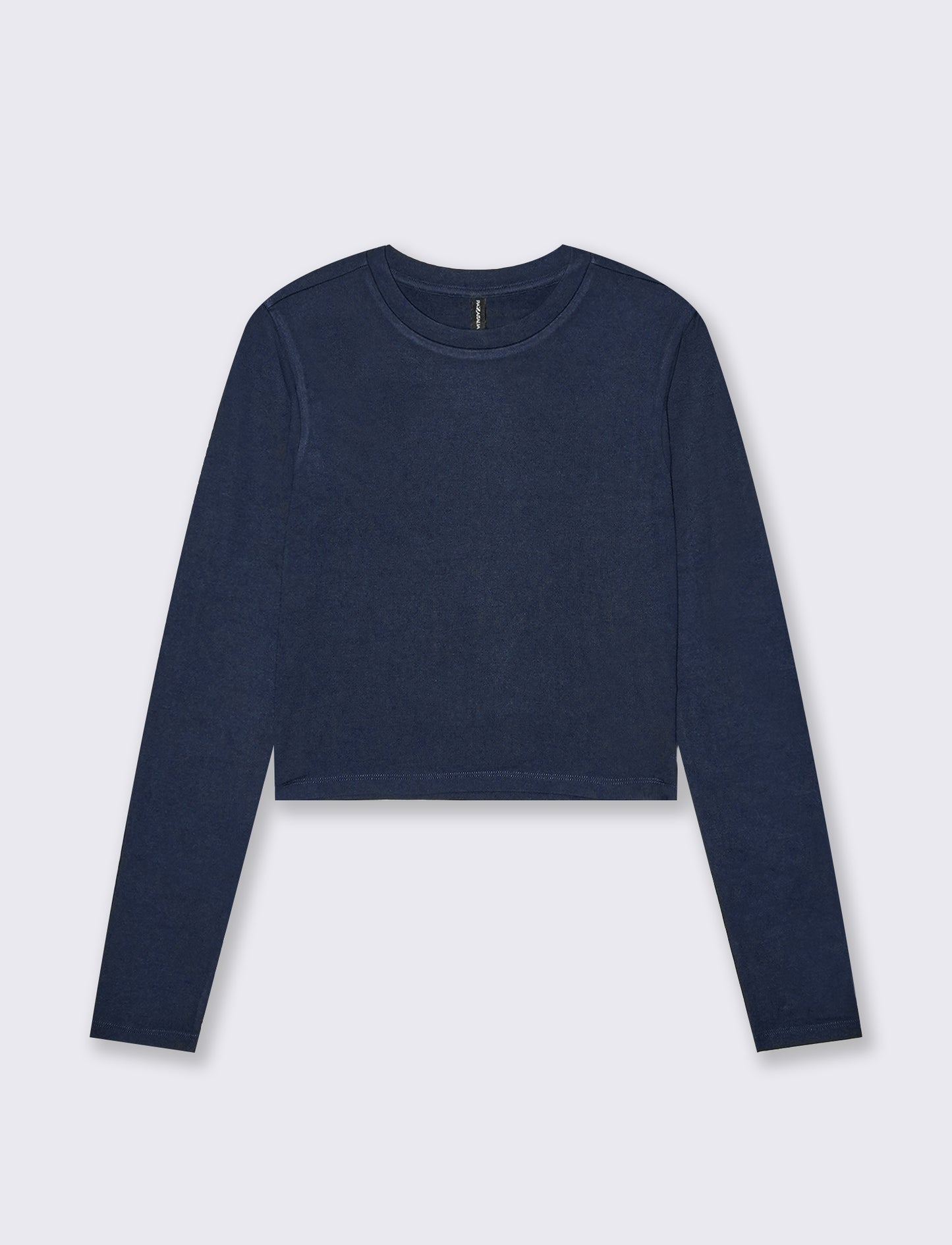 T-SHIRT BASICA CROP - Blu