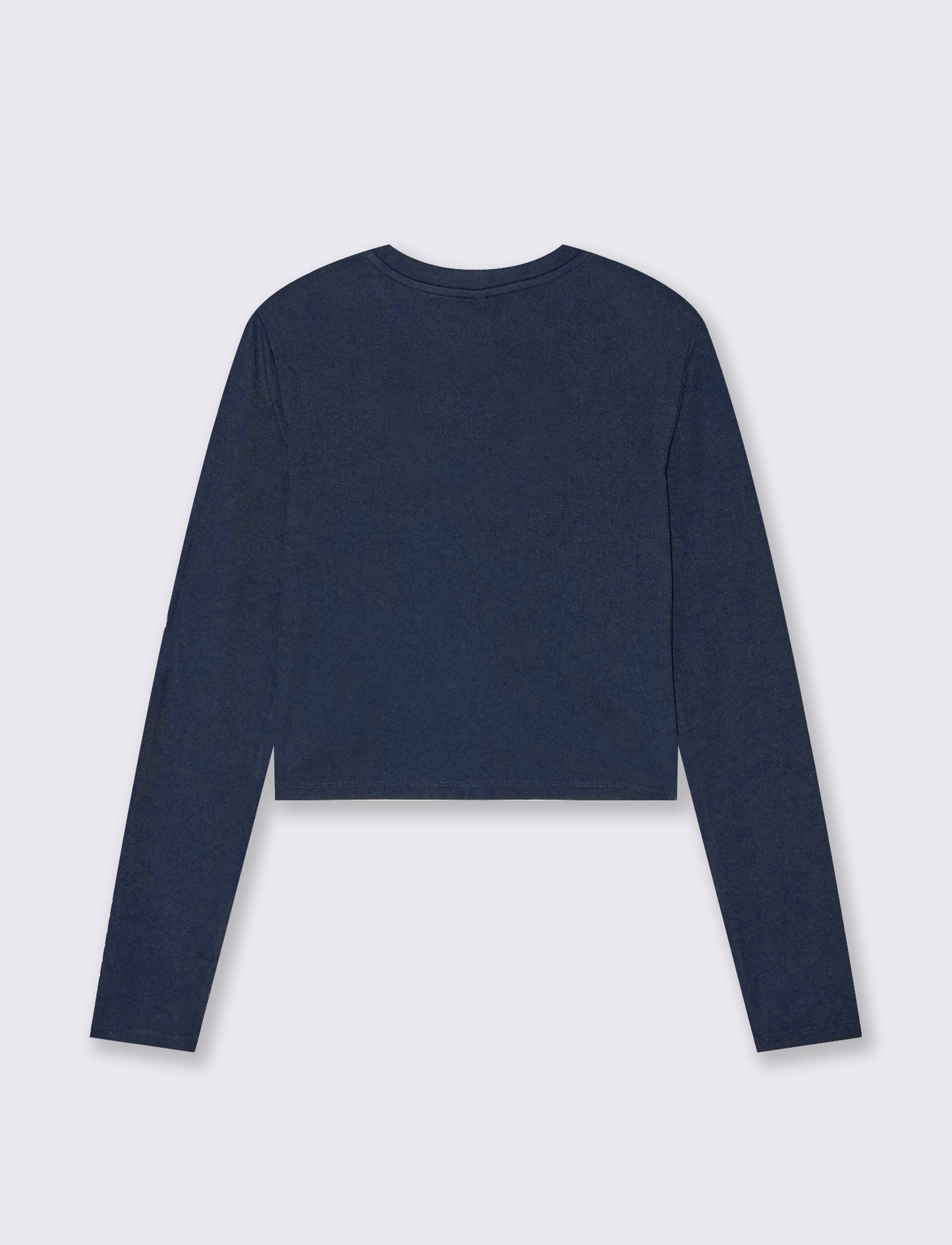 T-SHIRT BASICA CROP - Blu
