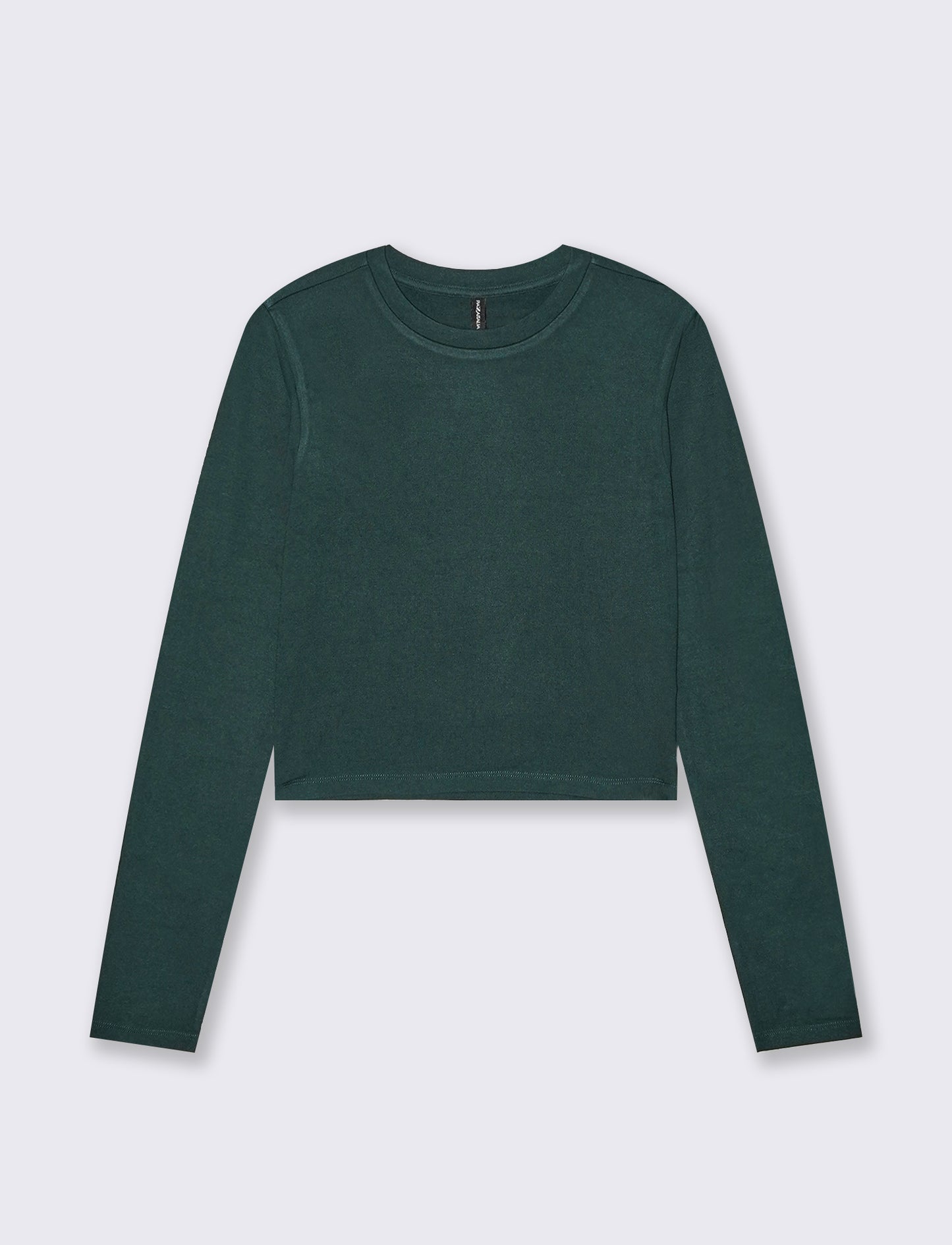 T-SHIRT BASICA CROP - Verde bosco