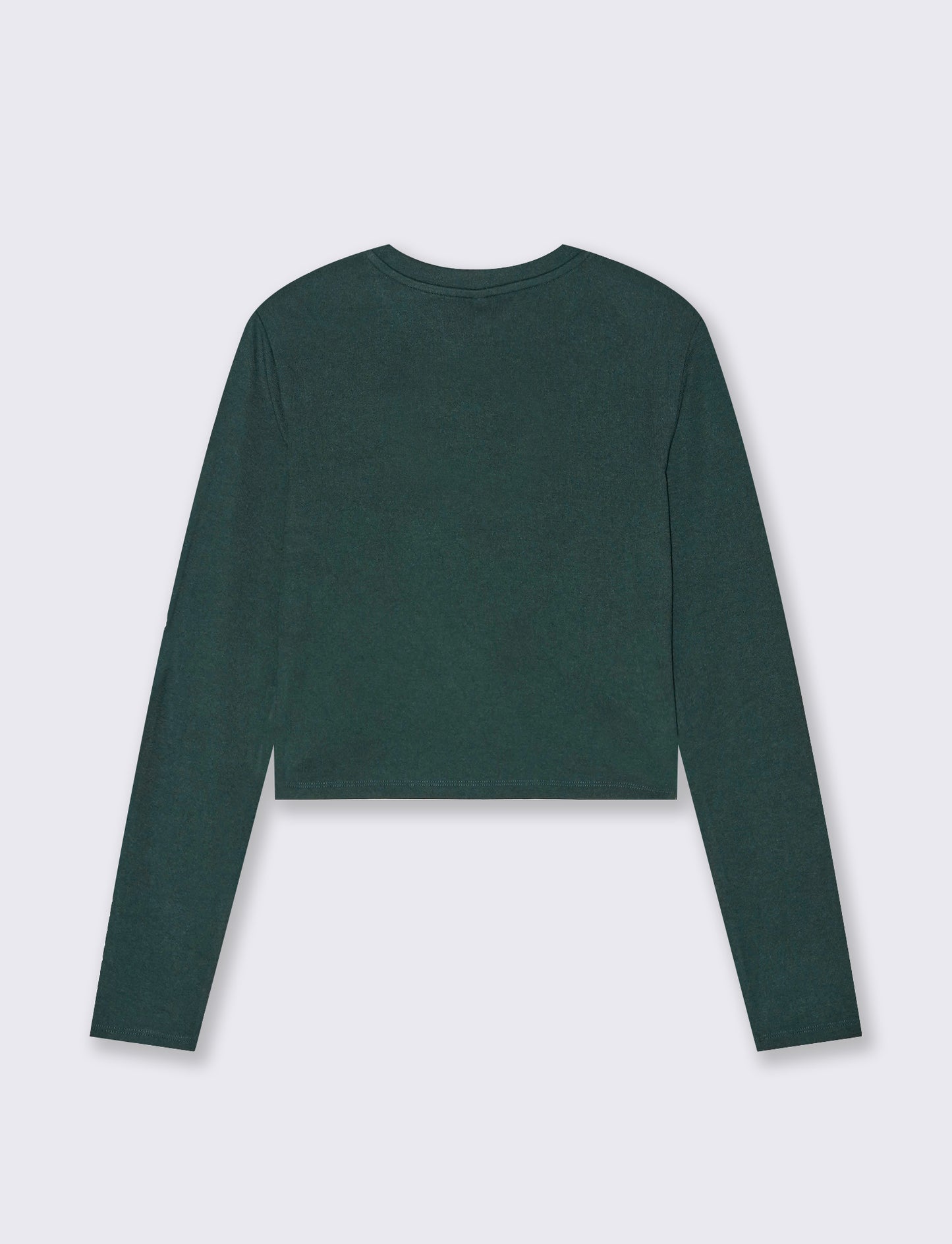 T-SHIRT BASICA CROP - Verde bosco