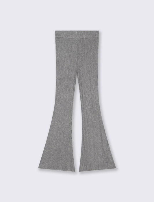 LEGGINGS  FLARE - Grigio melange