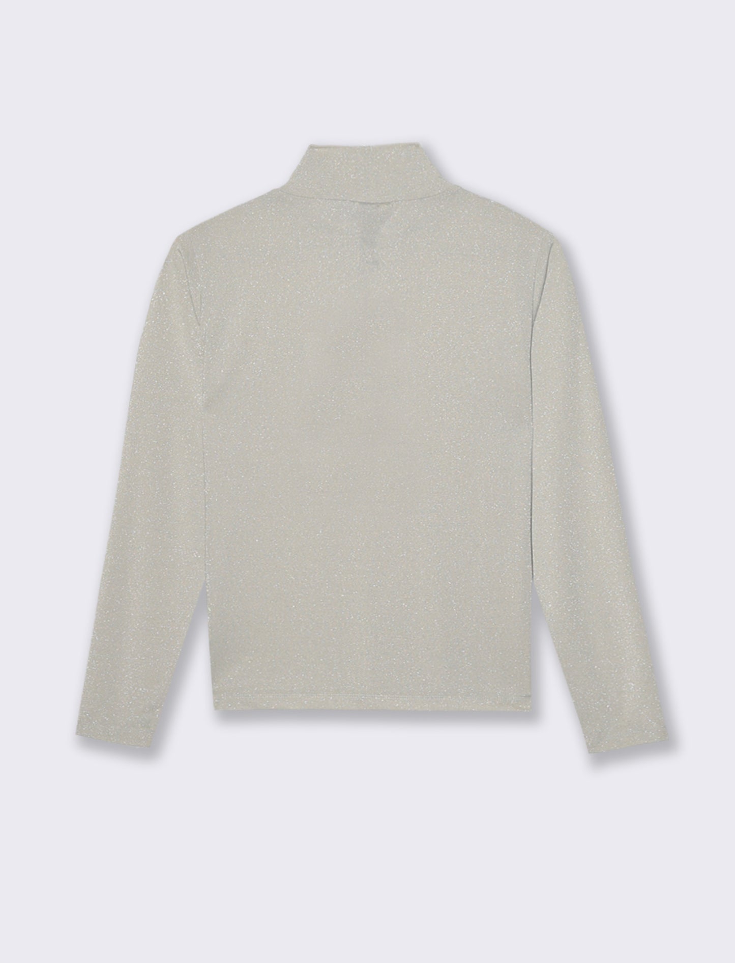 T-SHIRT IN TESSUTO CON FILO EFFETTO METALLO - Avorio