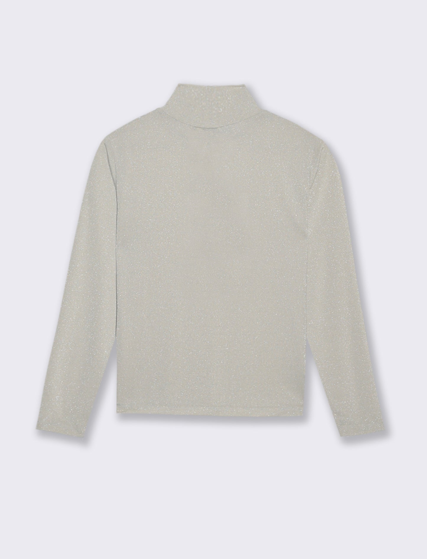 T-SHIRT IN TESSUTO CON FILO EFFETTO METALLO - Avorio