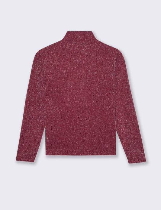 T-SHIRT IN TESSUTO CON FILO EFFETTO METALLO - Vinaccia