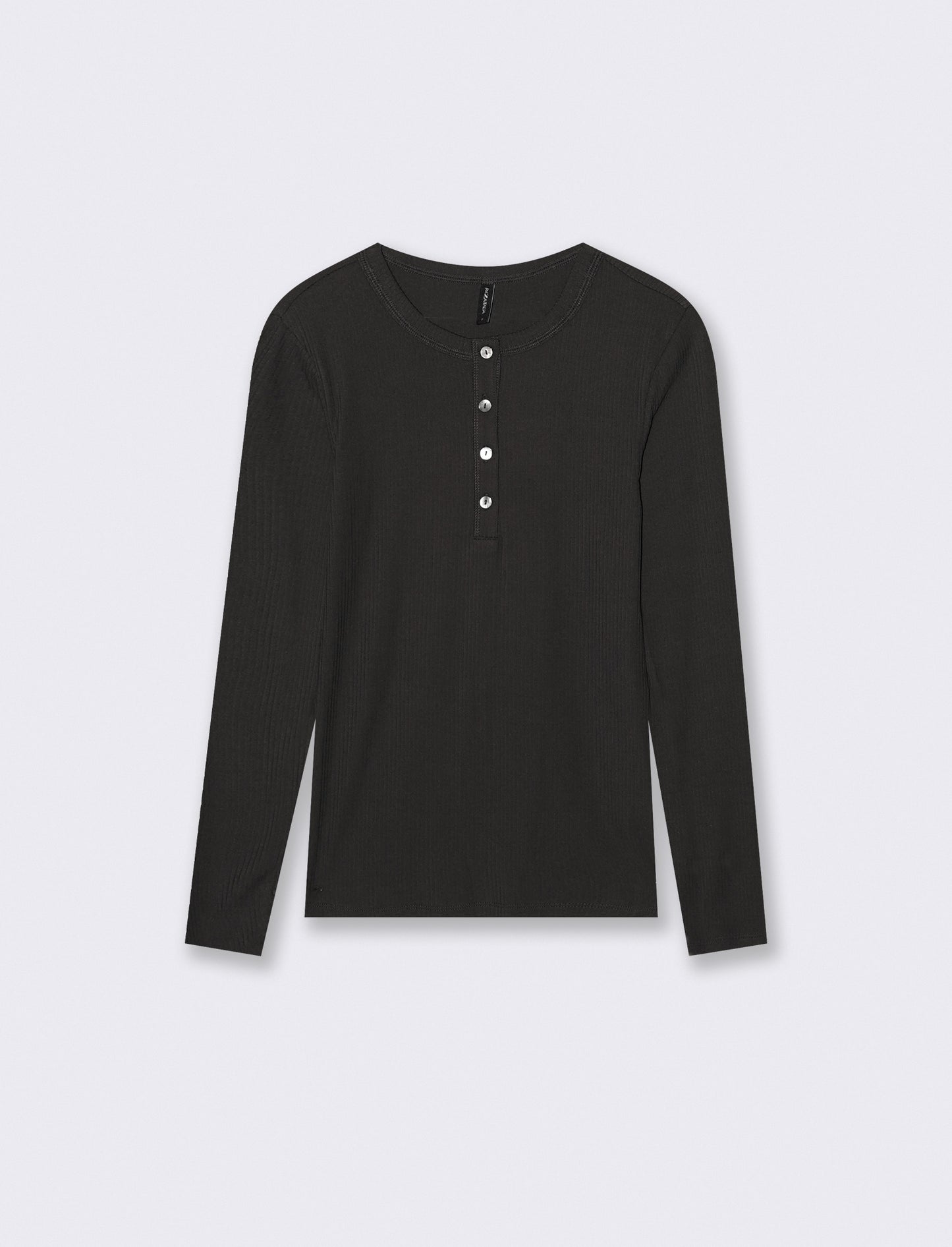 T-SHIRT BASICA SCOLLO SERAFINO - Nero