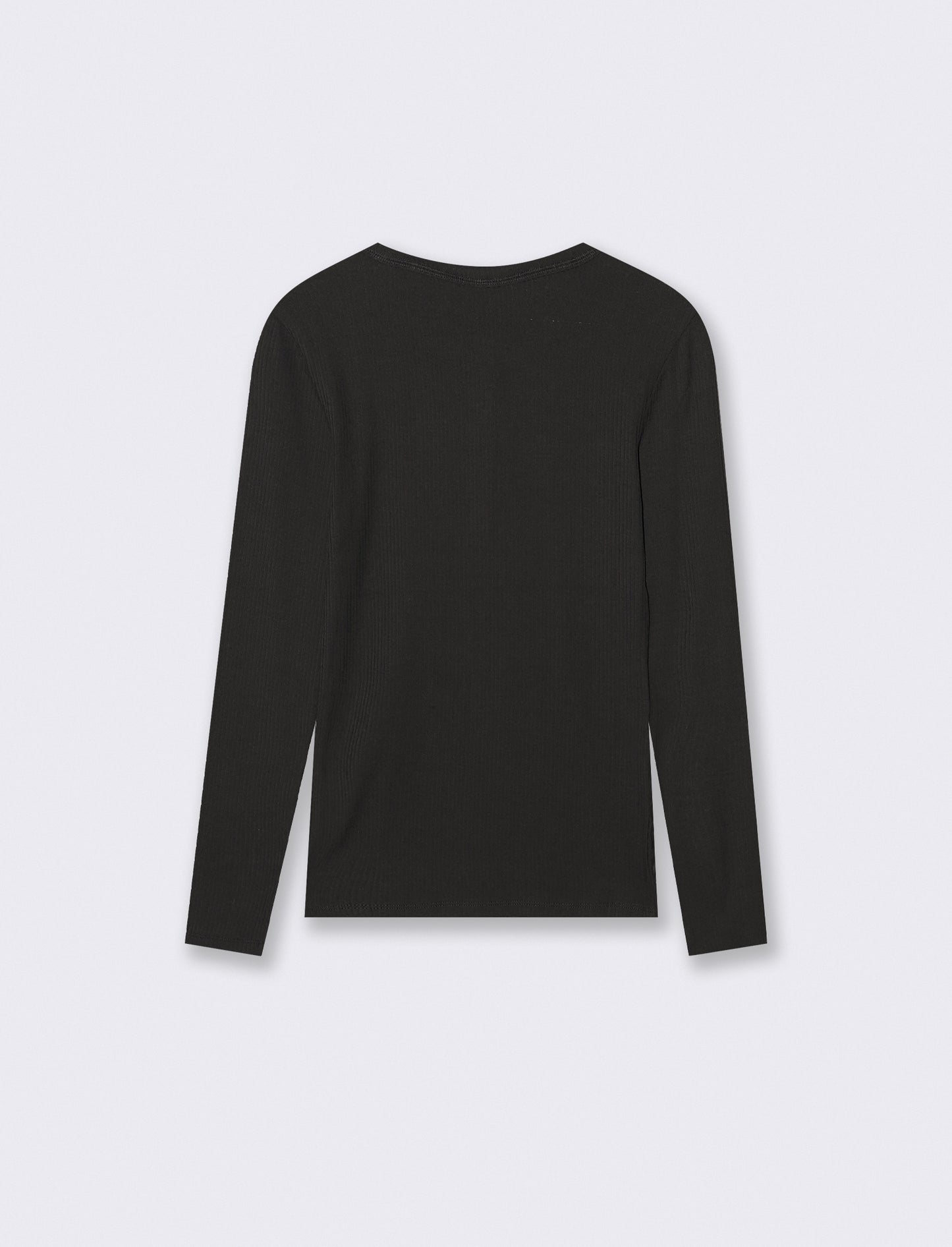 T-SHIRT BASICA SCOLLO SERAFINO - Nero
