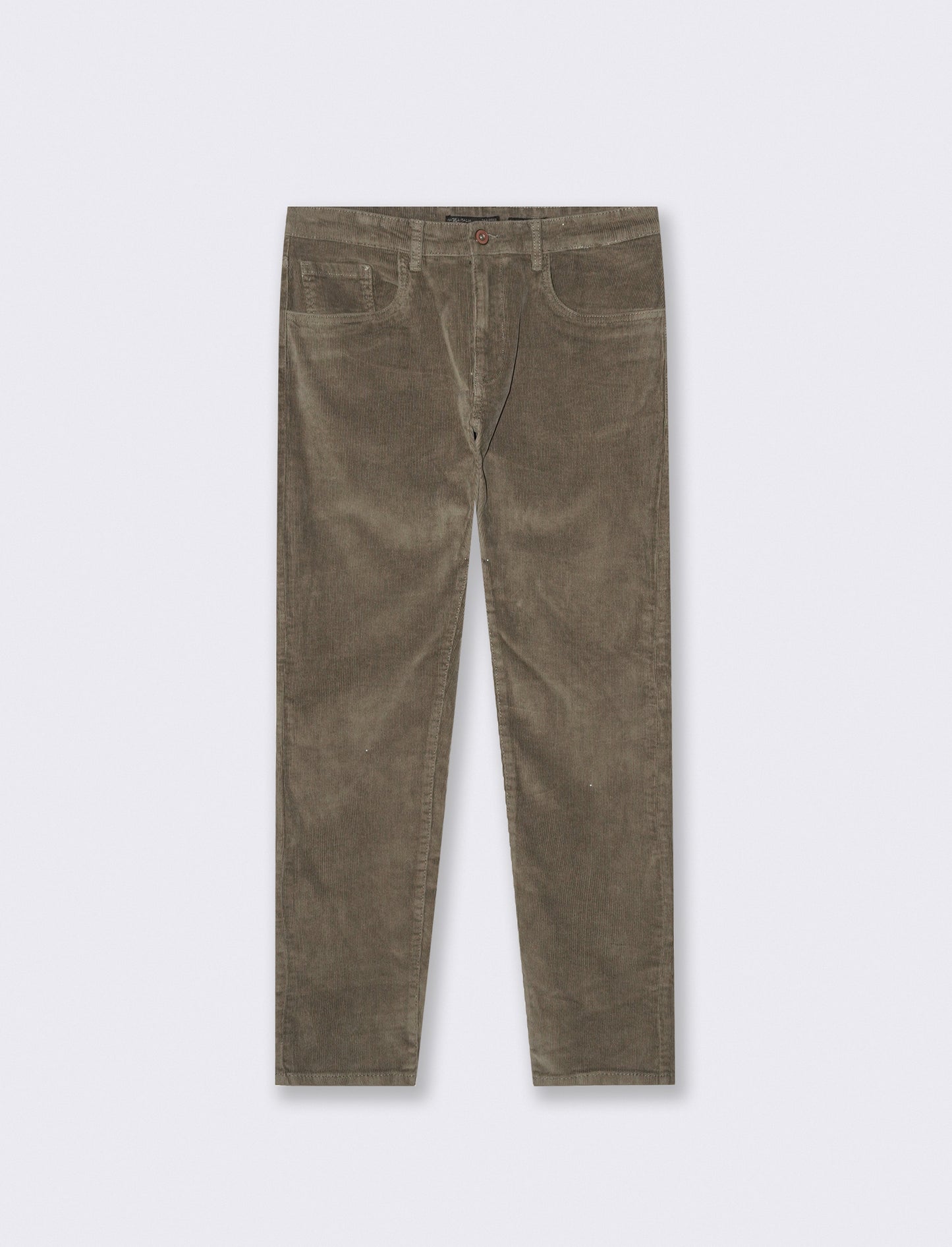 PANTALONI 5 TASCHE IN VELLUTO - Grigio fango