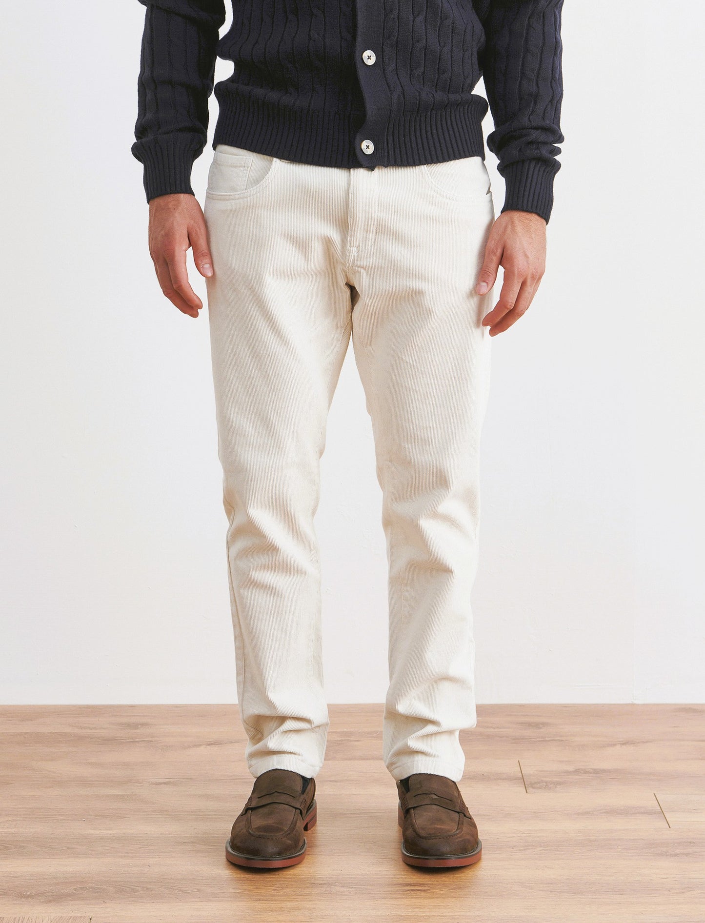 PANTALONI 5 TASCHE IN VELLUTO - Bianco
