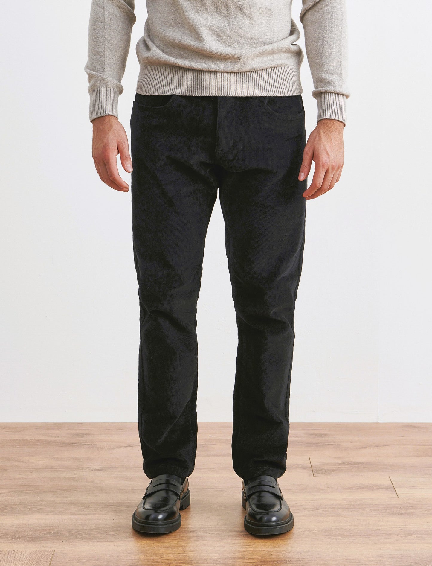 PANTALONI 5 TASCHE IN VELLUTO - Nero